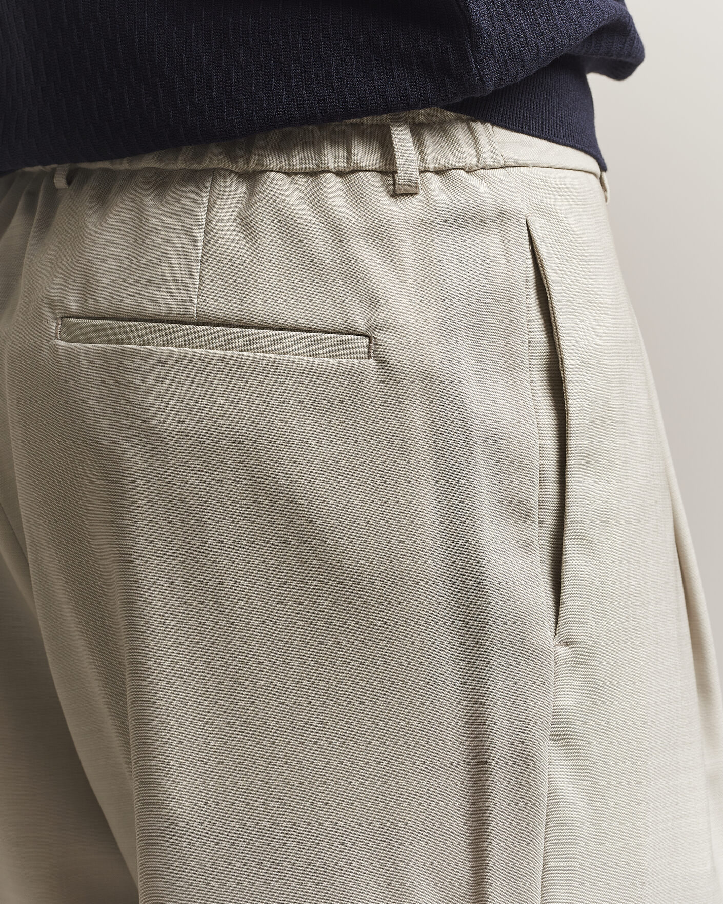 Men | Trousers | BOSS BLACK | Pat Pleated Wool Trousers Light Beige