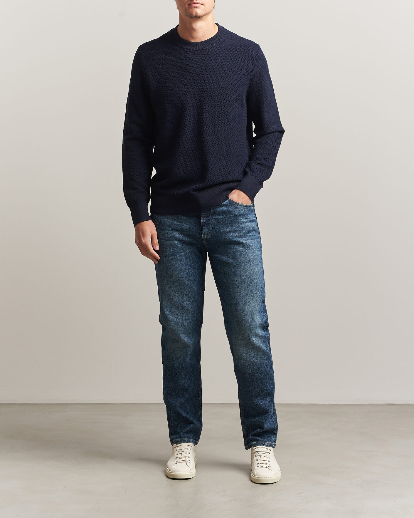 Men | Trousers | BOSS BLACK | Ogden Regular Fit Jeans Medium Blue