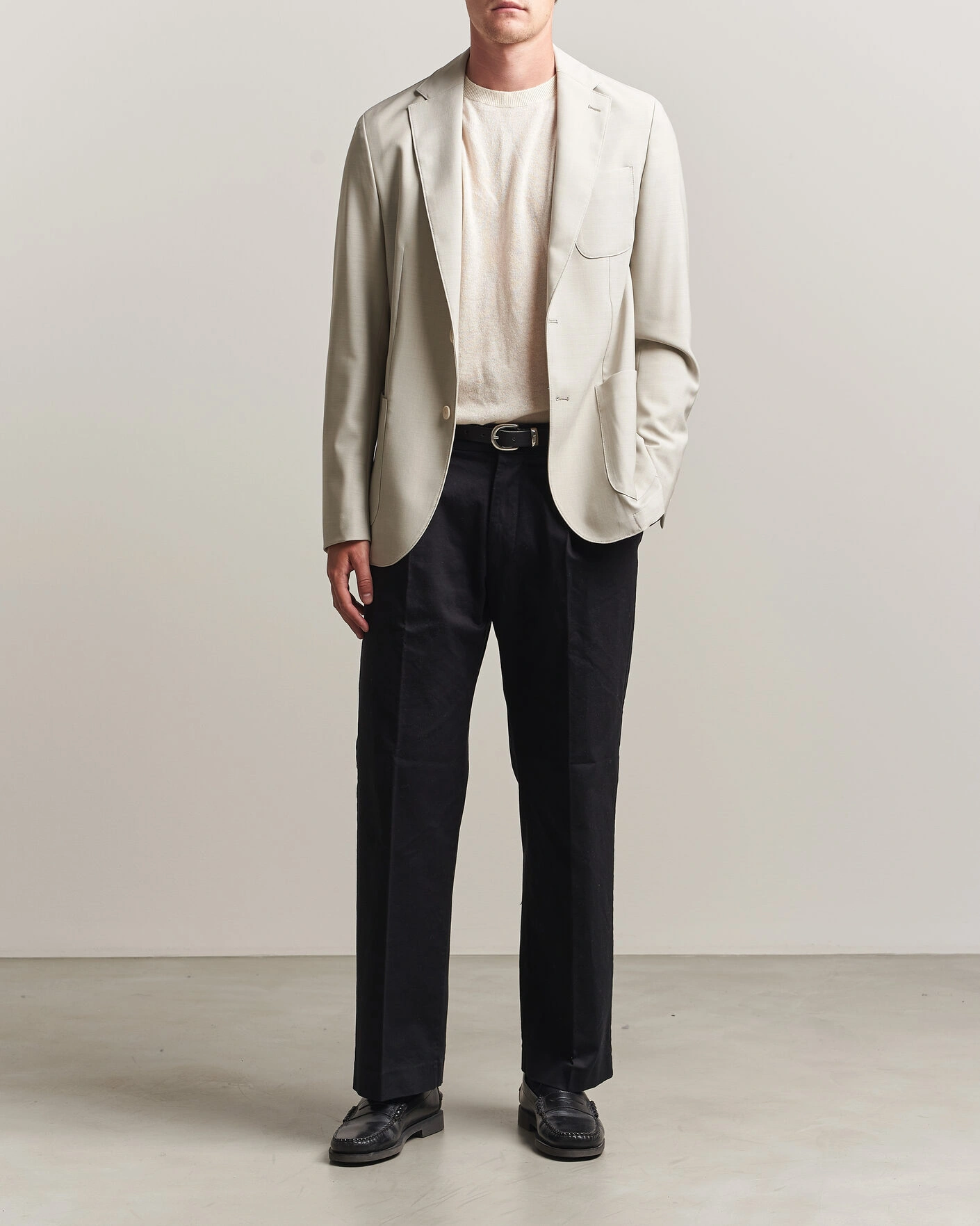 Men | Blazers | BOSS BLACK | Hanry Wool Patch Pocket Blazer Light Beige