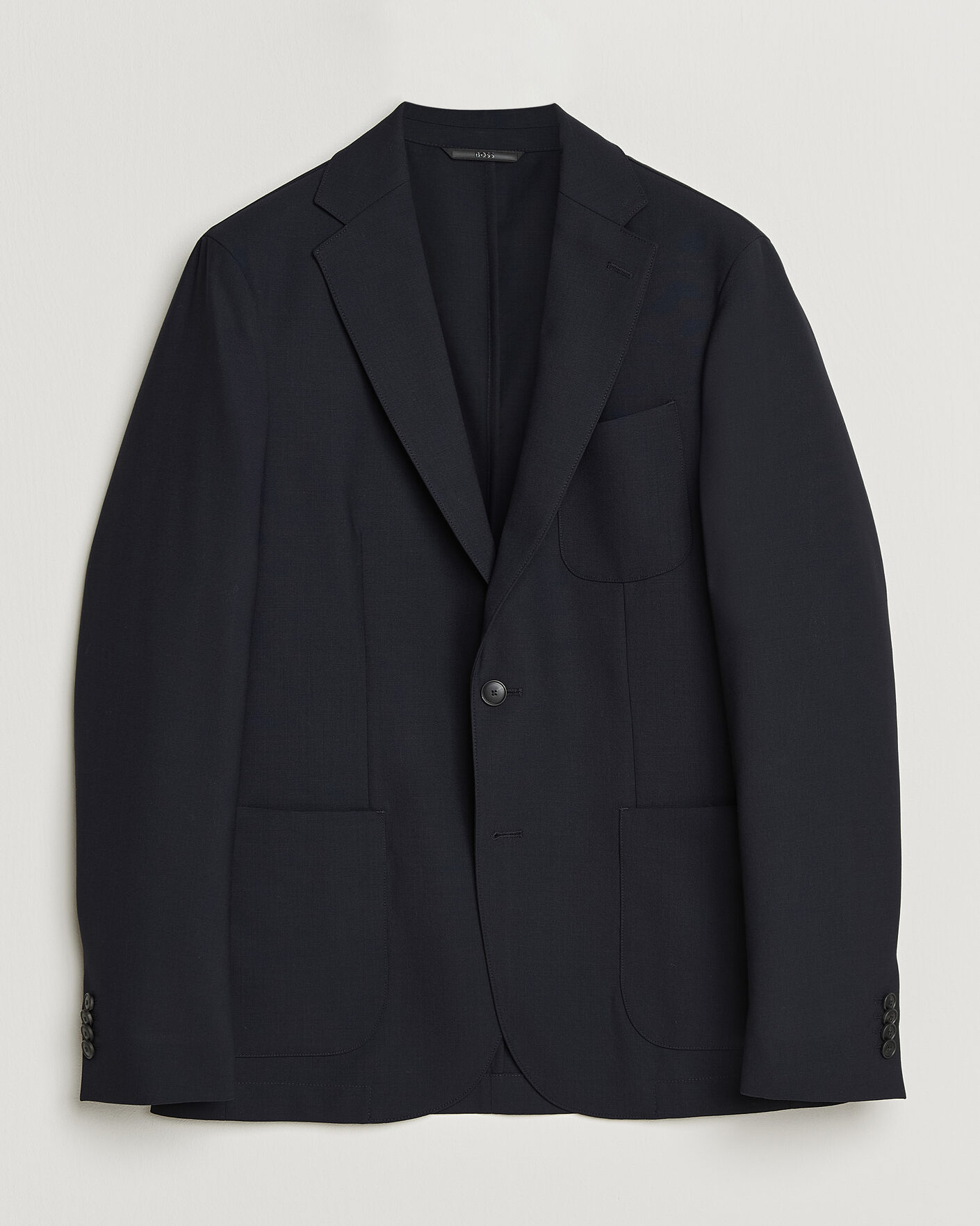 Men | Blazers | BOSS BLACK | Hanry Wool Patch Pocket Blazer Dark Blue