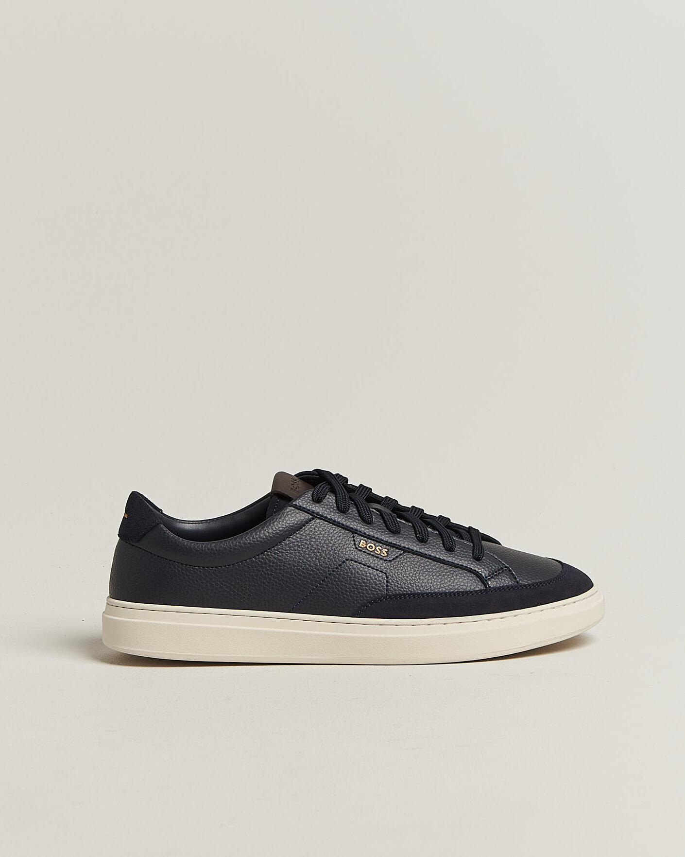 Men | Sneakers | BOSS BLACK | Kieran Leather/Suede Sneaker Dark Blue
