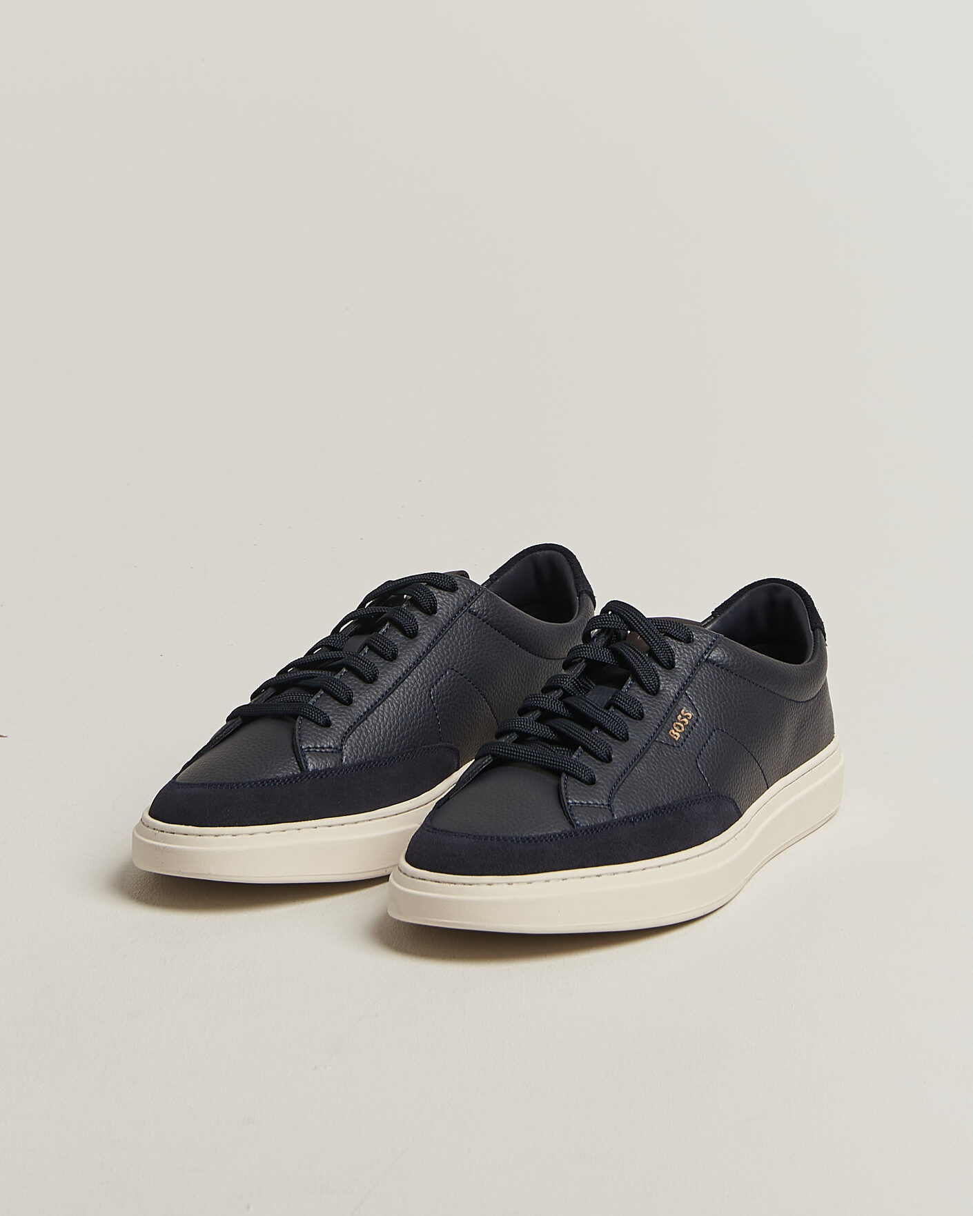 Men | Sneakers | BOSS BLACK | Kieran Leather/Suede Sneaker Dark Blue
