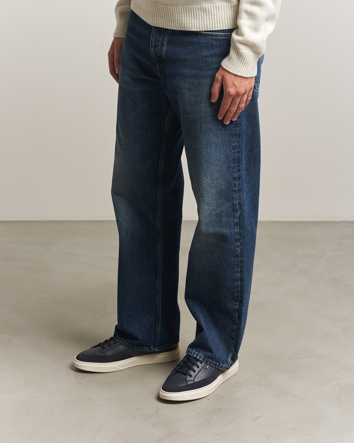 Men | Sneakers | BOSS BLACK | Kieran Leather/Suede Sneaker Dark Blue