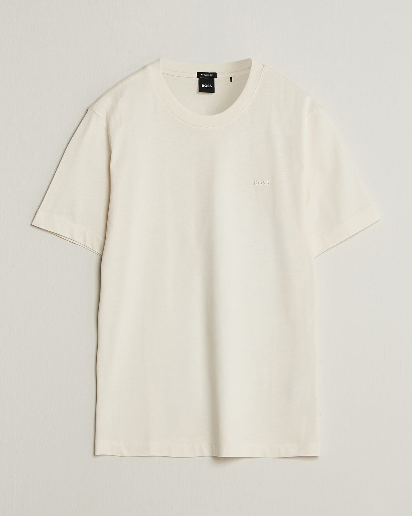 Men | T-Shirts | BOSS BLACK | Thompson Crew Neck T-Shirt Open White