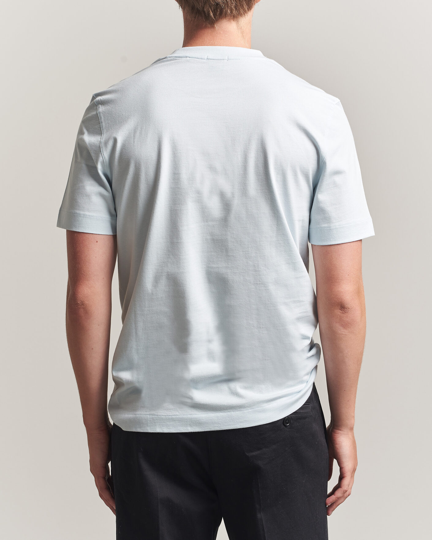 Men | T-Shirts | BOSS BLACK | Thompson Crew Neck T-Shirt Open Blue