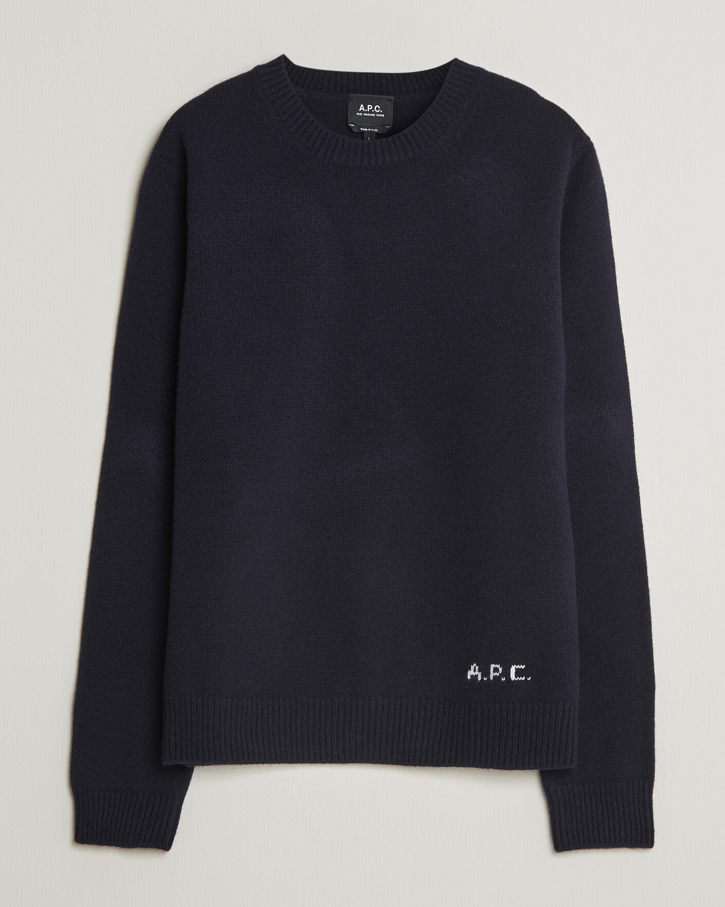 Men | Sweaters & Knitwear | A.P.C. | Edmond Wool Knitted Sweater Dark Navy