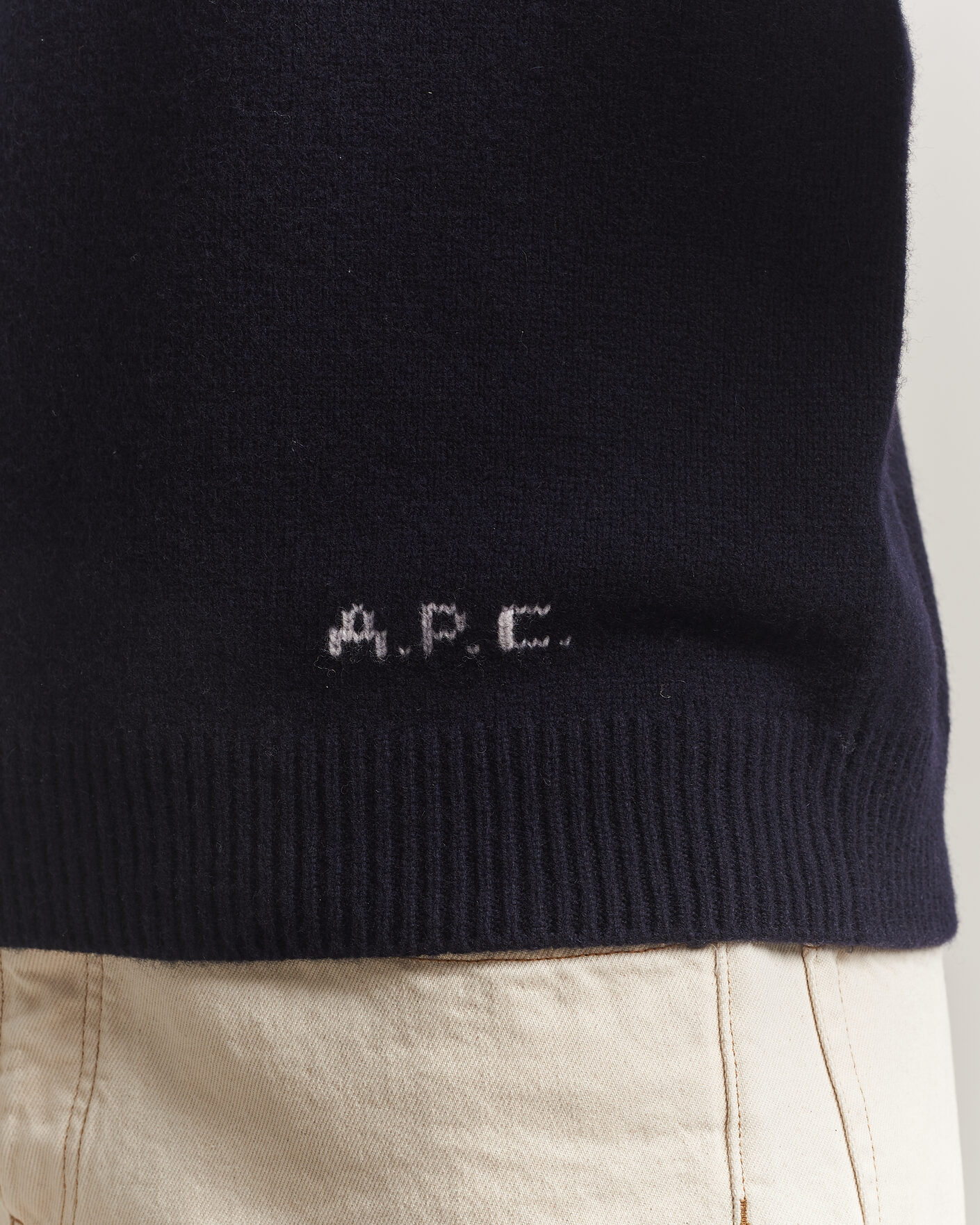 Men | Sweaters & Knitwear | A.P.C. | Edmond Wool Knitted Sweater Dark Navy