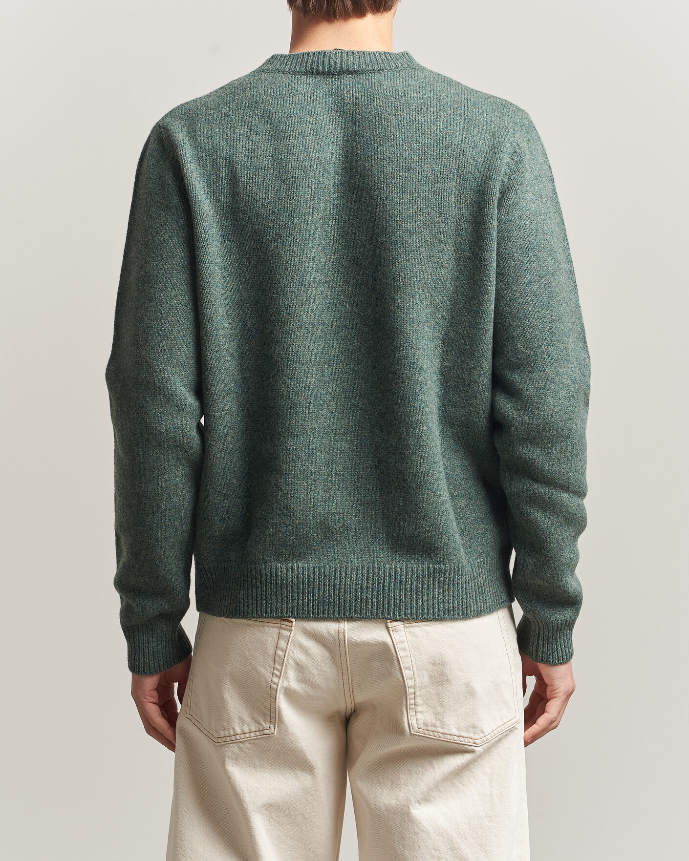 Men | Sweaters & Knitwear | A.P.C. | Edmond Wool Knitted Sweater Green Melange