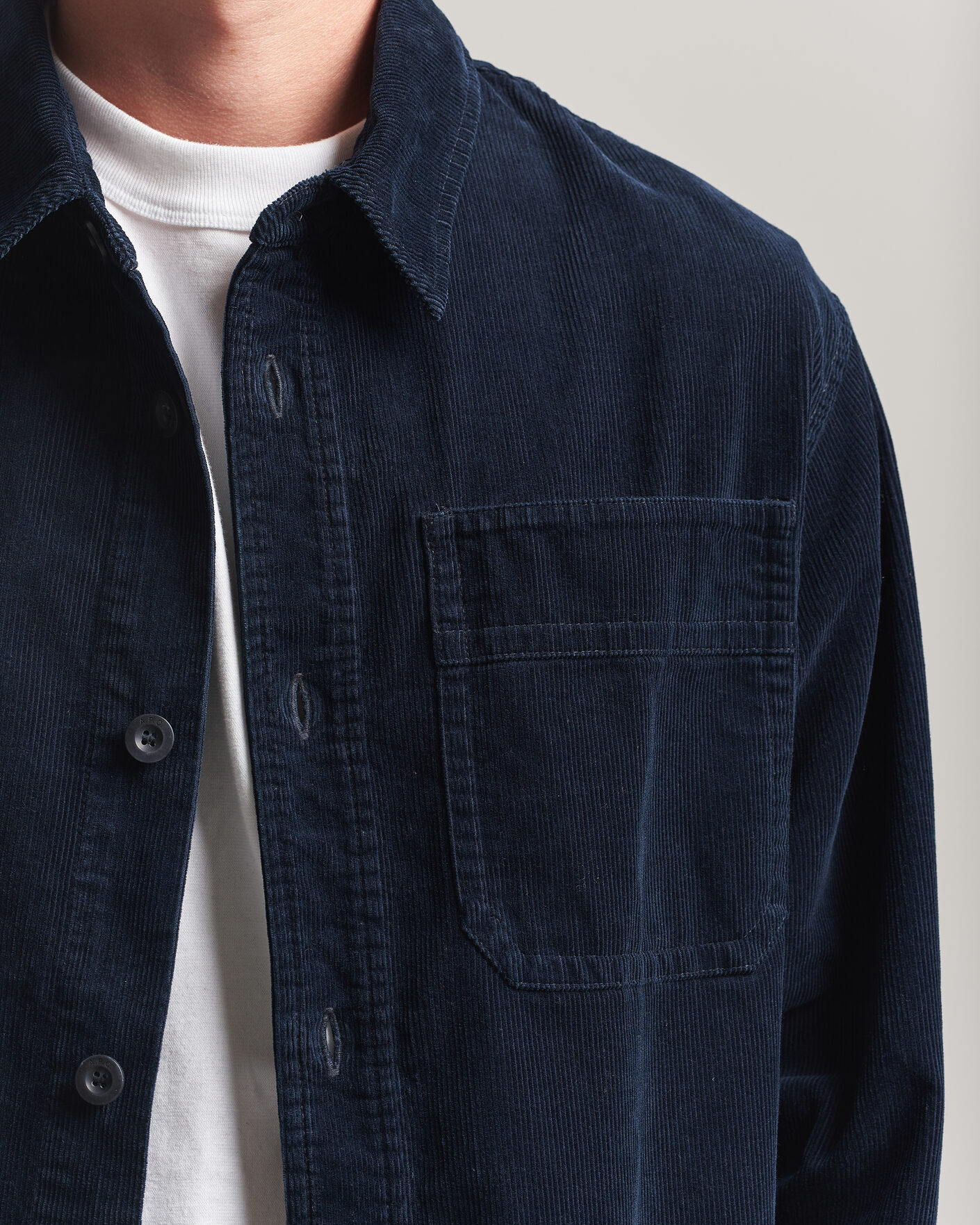 Men | Shirts | A.P.C. | Basile Corduroy Overshirt Dark Navy
