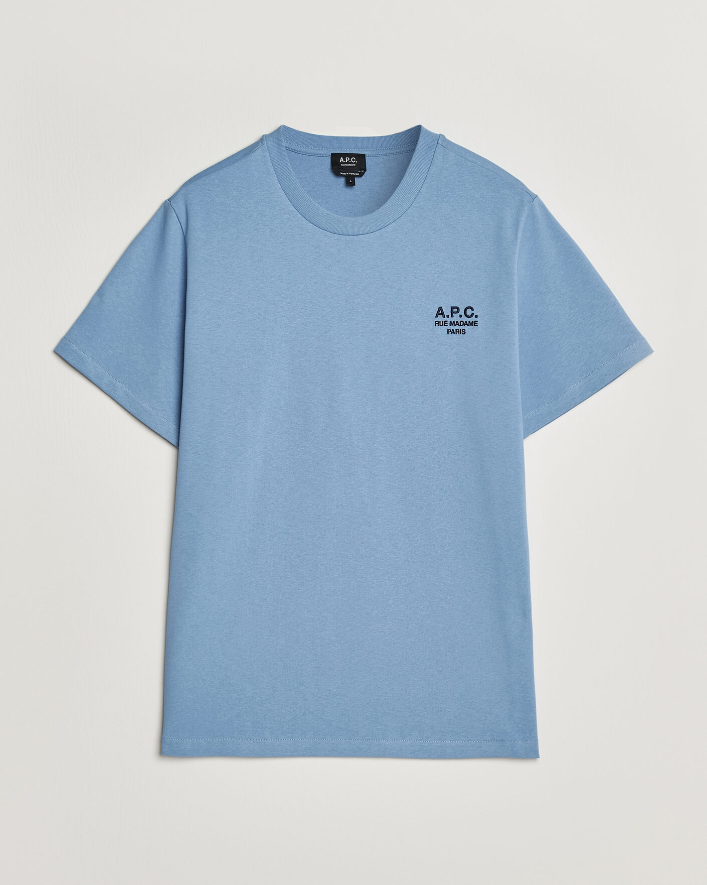 Men | T-Shirts | A.P.C. | Rue Madame T-Shirt Light Blue