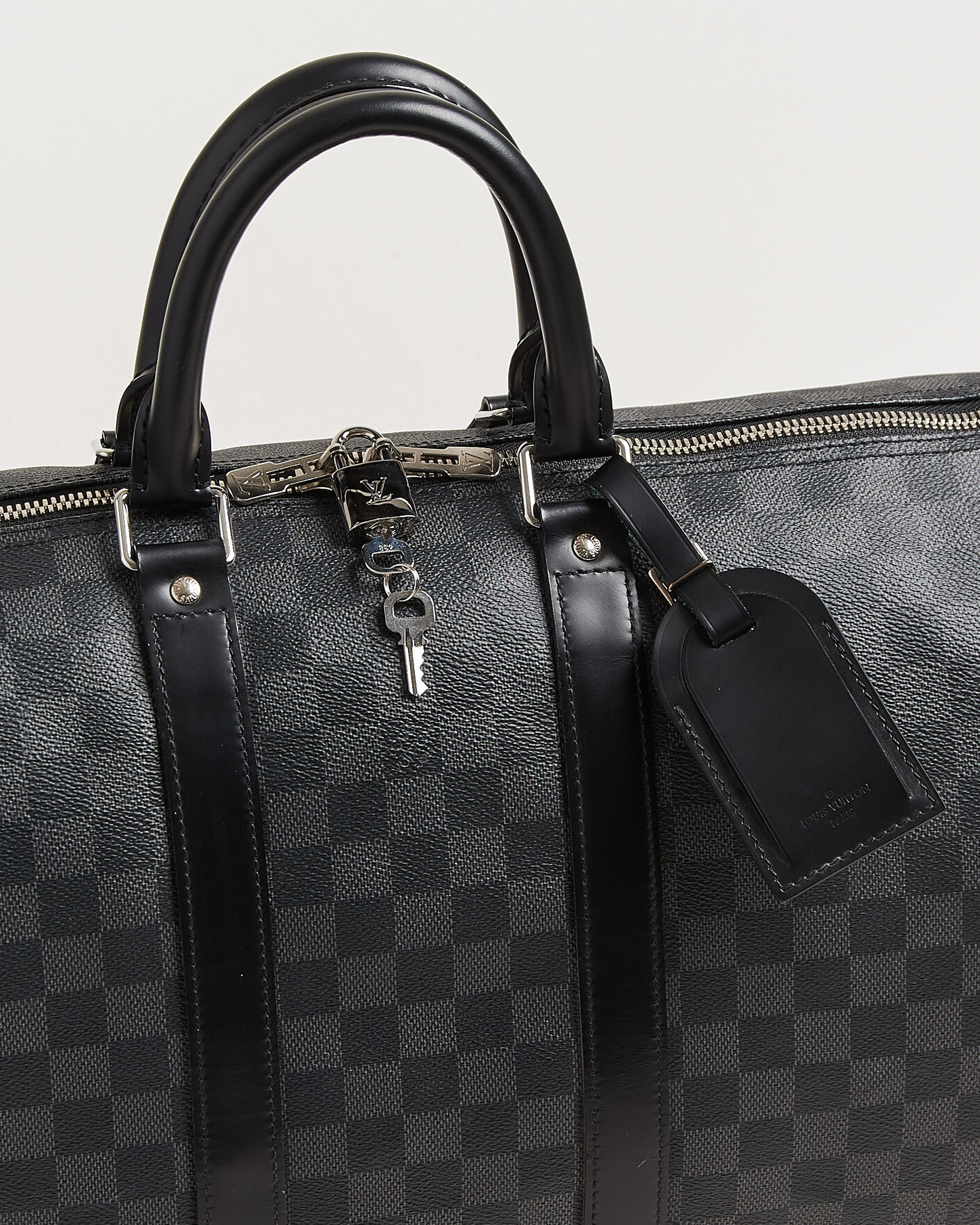 Men | Pre-Owned & Vintage Bags | Louis Vuitton Pre-Owned | Keepall Bandouliére 45 Damier Graphite