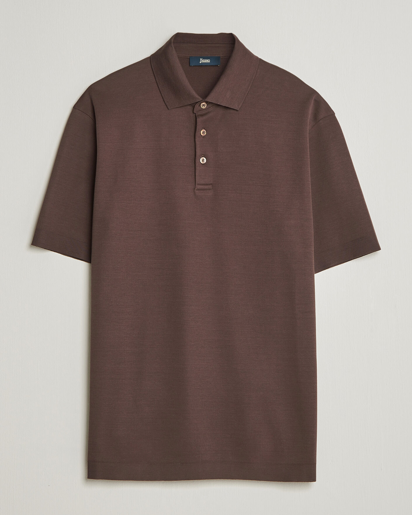 Men | Polo Shirts | Herno | Micro Piquet Polo Brown