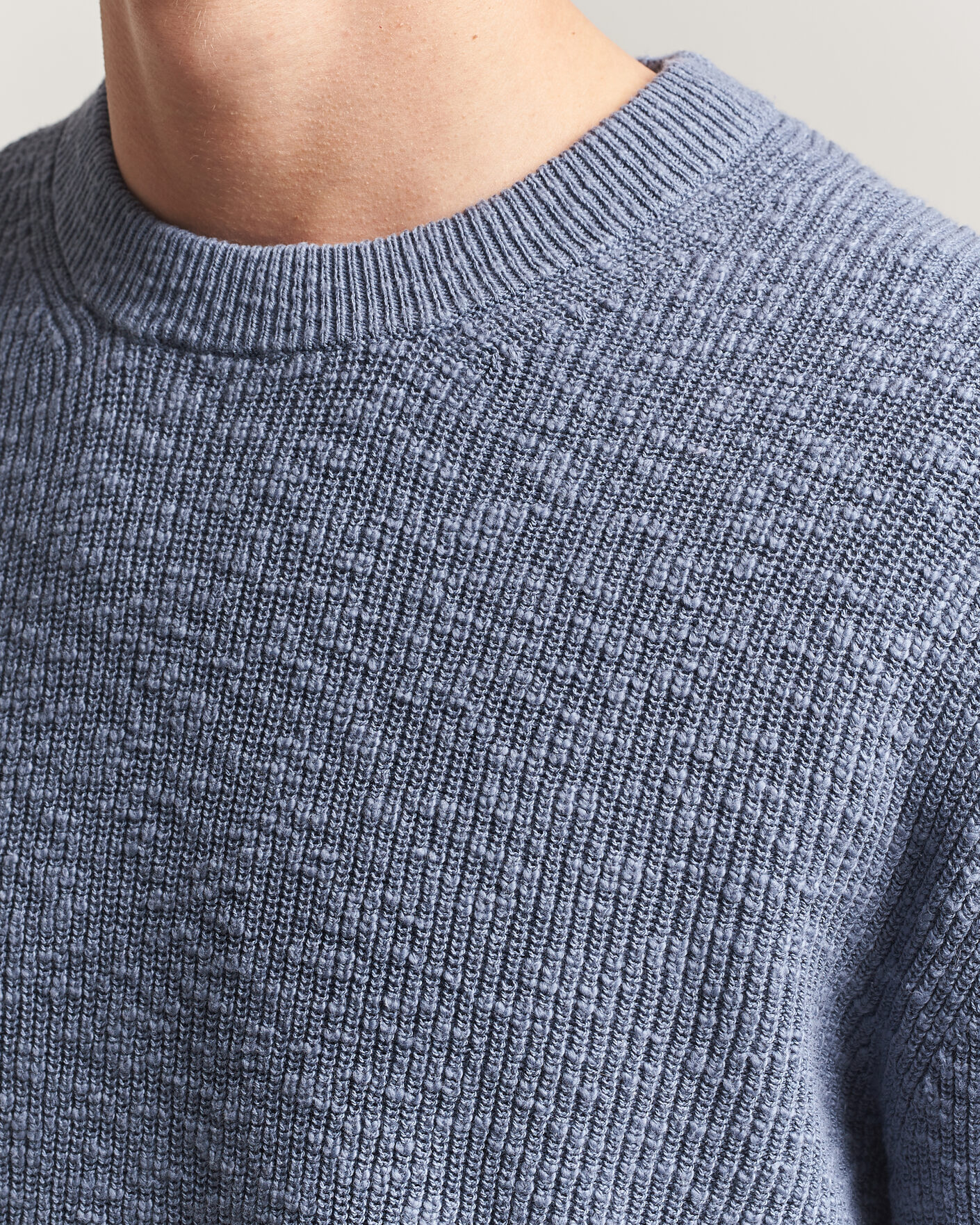 Men | Sweaters & Knitwear | NN07 | Russell Cotton Knitted Sweater Stone Blue
