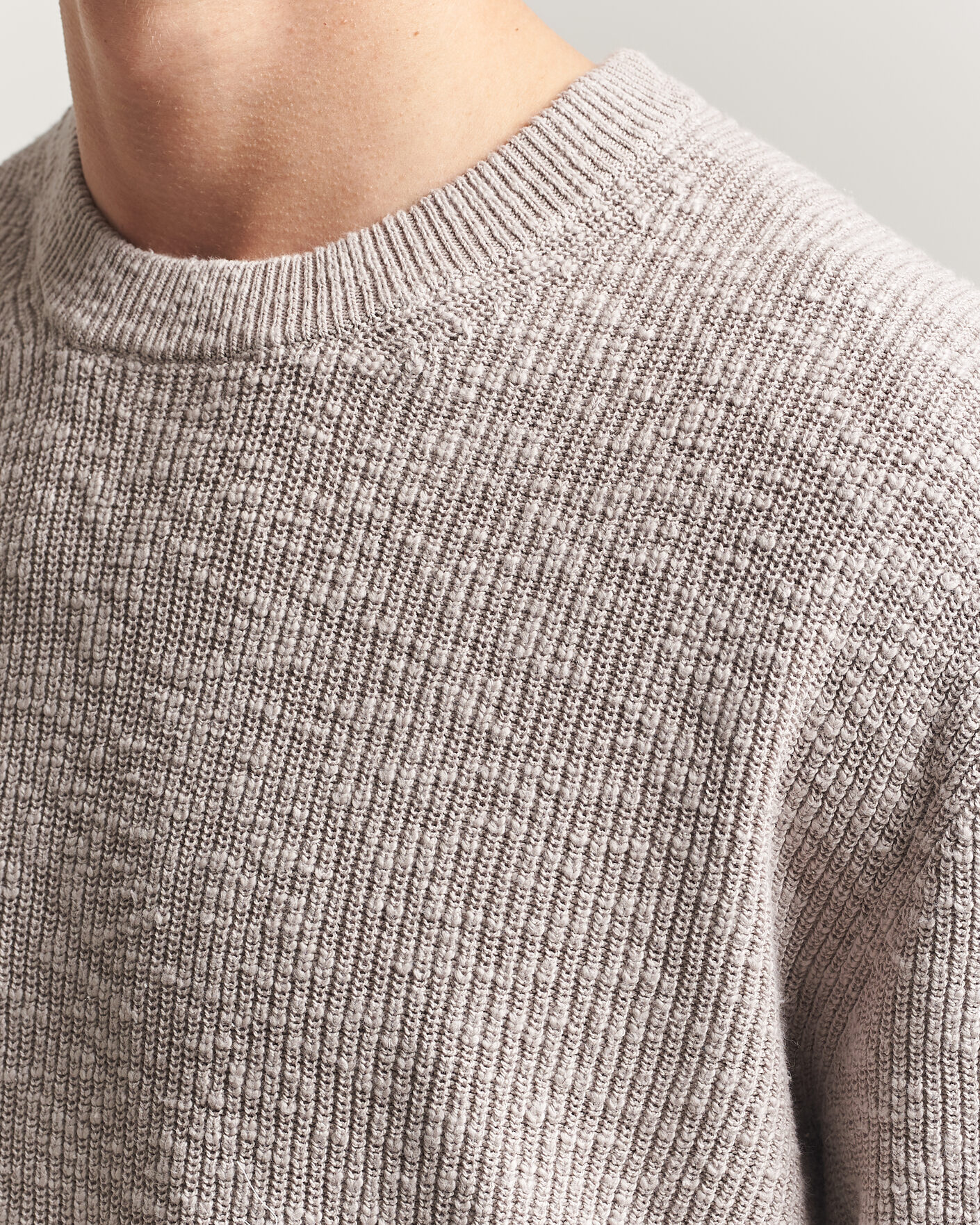 Men | Sweaters & Knitwear | NN07 | Russell Cotton Knitted Sweater Moon Dust