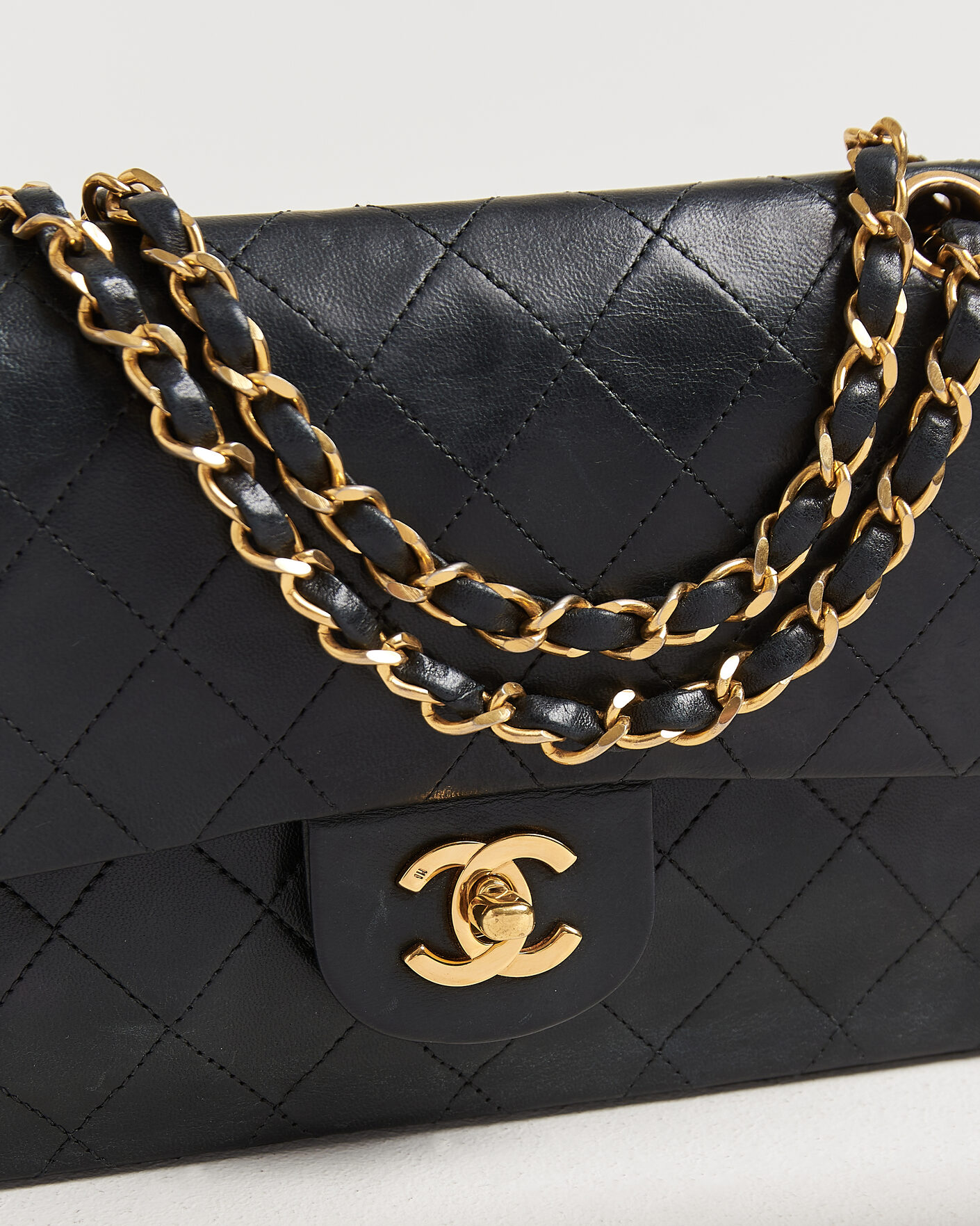 Men | Chanel Pre-Owned Classic Small Double Flap Bag Black | Chanel Pre-Owned | Classic Small Double Flap Bag Black