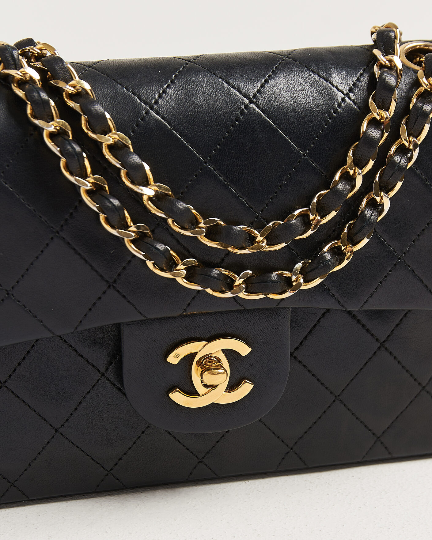 Men | Chanel Pre-Owned Classic Small Double Flap Bag Black | Chanel Pre-Owned | Classic Small Double Flap Bag Black