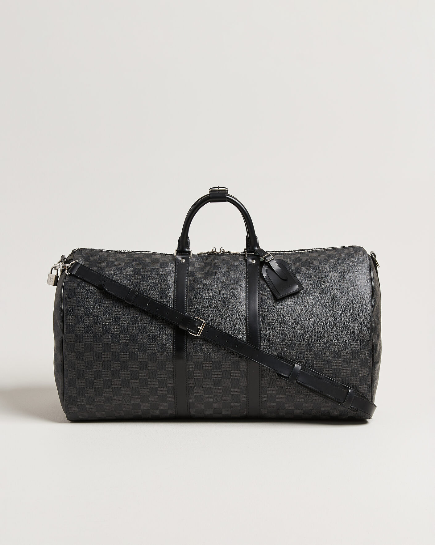 Men | Pre-Owned & Vintage Bags | Louis Vuitton Pre-Owned | Keepall 55 Bandouliére Damier Graphite