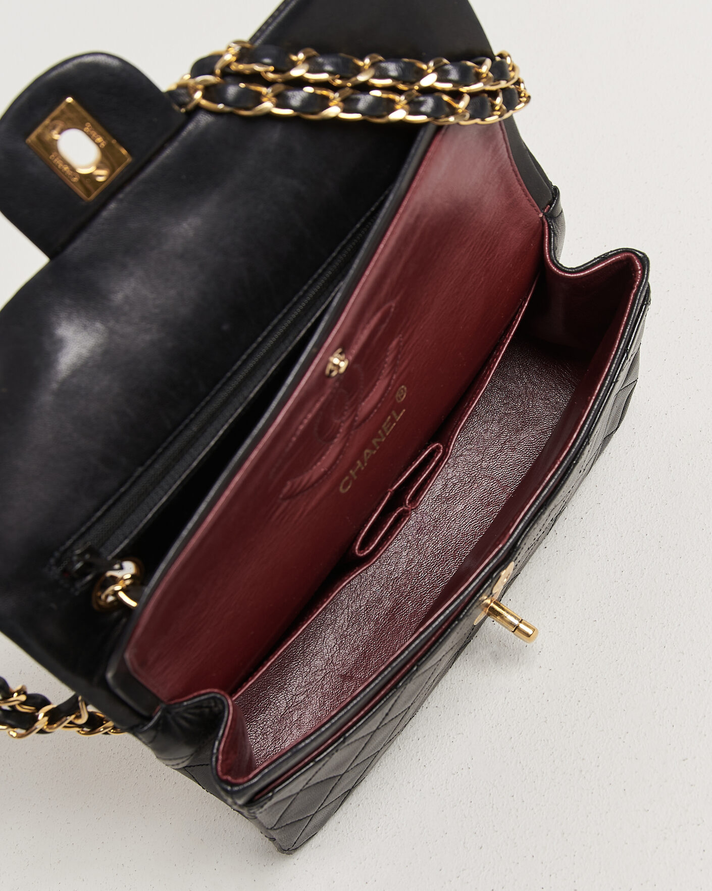 Men | Chanel Pre-Owned Classic Small Double Flap Bag Black | Chanel Pre-Owned | Classic Small Double Flap Bag Black
