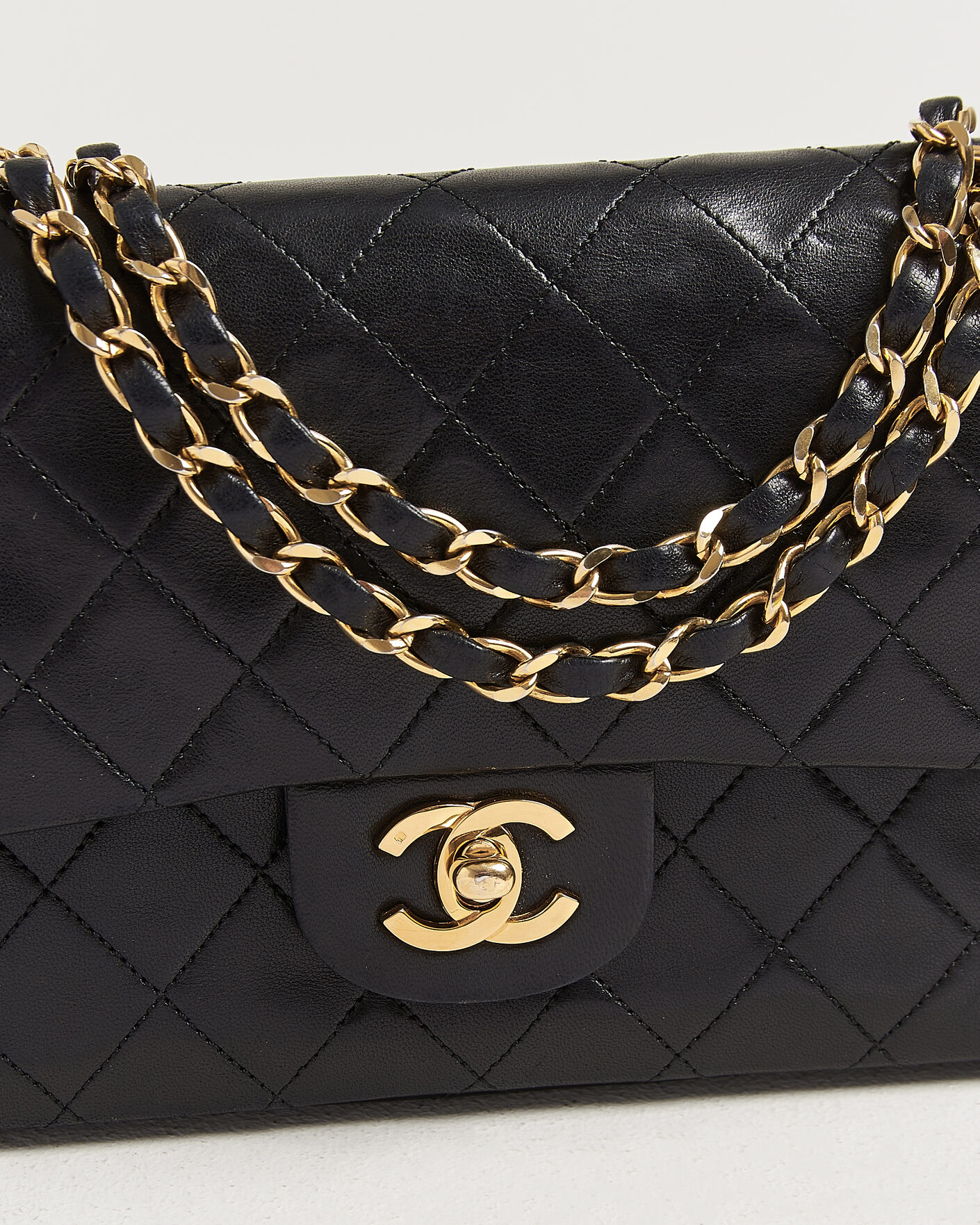 Men | Chanel Pre-Owned Classic Small Double Flap Bag Black | Chanel Pre-Owned | Classic Small Double Flap Bag Black