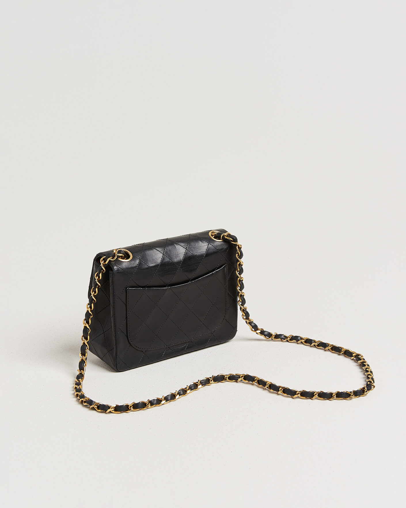 Men | Pre-Owned & Vintage Bags | Chanel Pre-Owned | Classic Mini Single Flap Square Bag Black