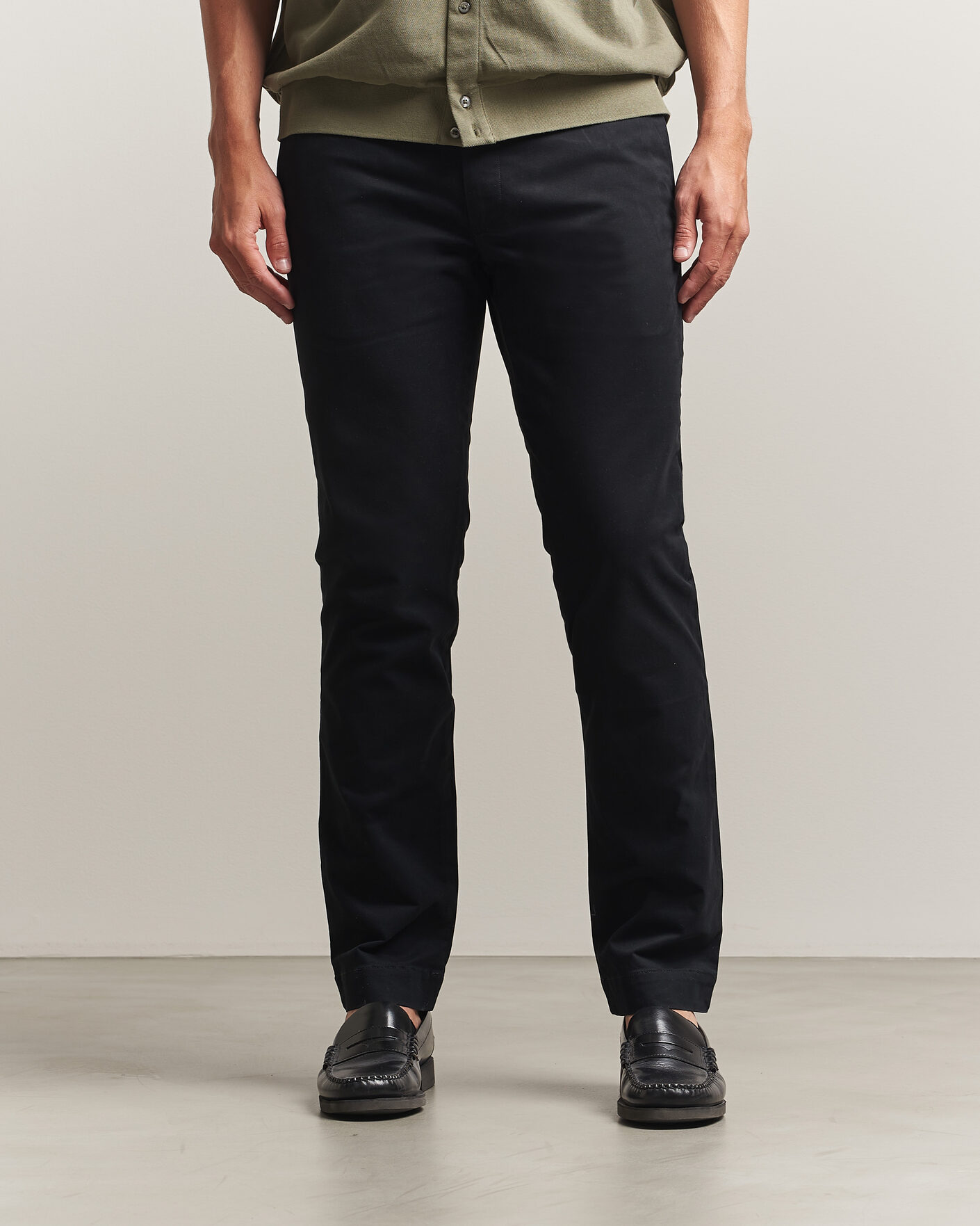 Men | Trousers | Polo Ralph Lauren | Greenwich Slim Fit Stretch Chinos Black