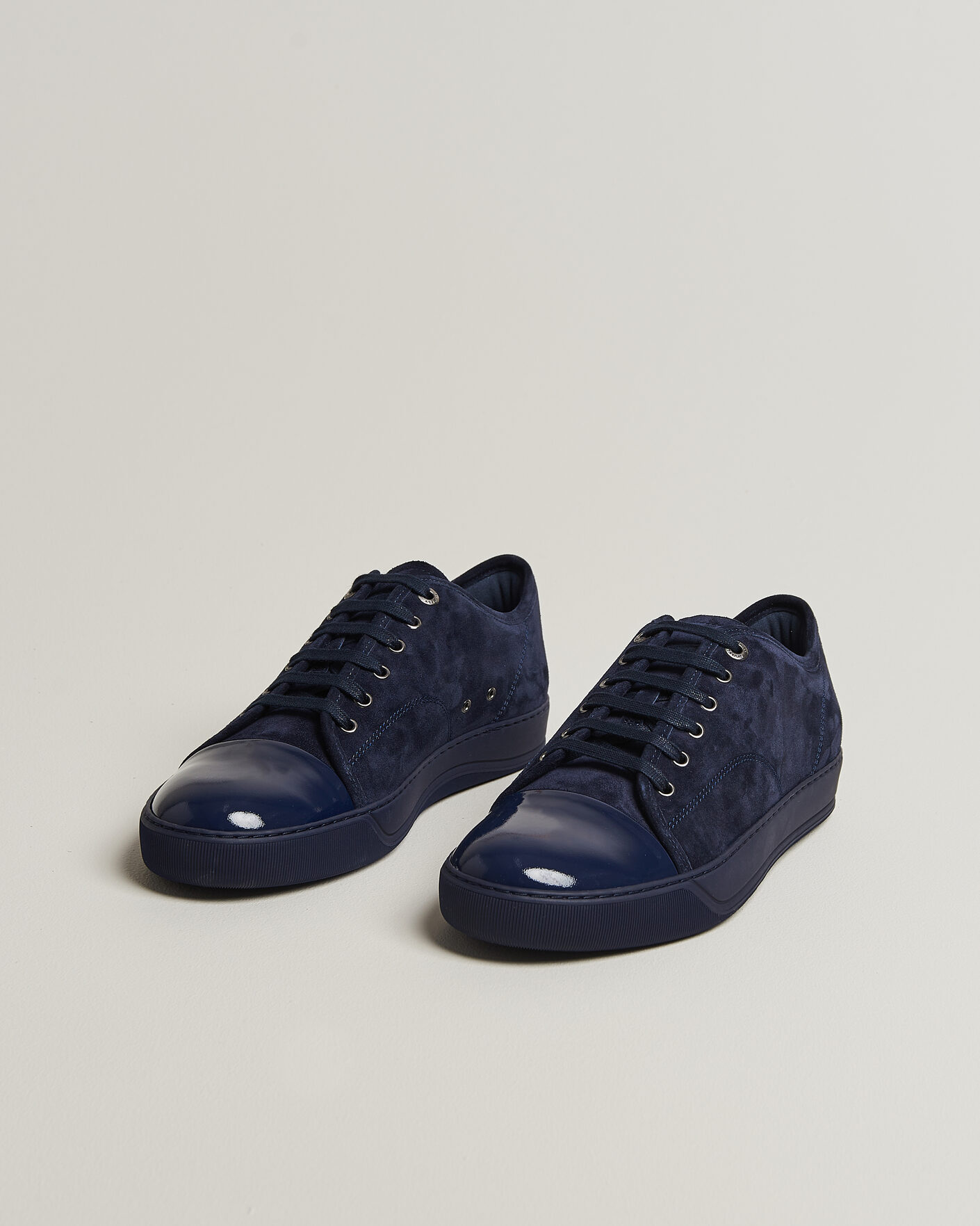 Men | Sneakers | Lanvin | DBB1 Patent Cap Toe Sneakers Navy/Navy