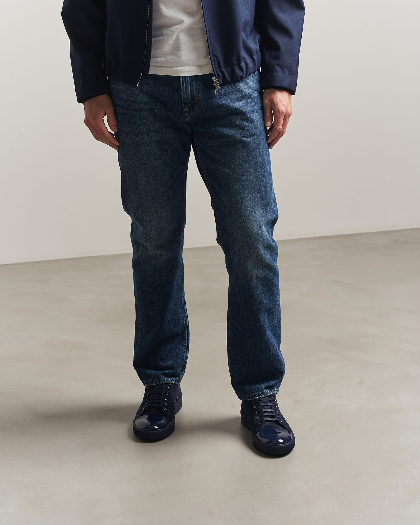Men | Sneakers | Lanvin | DBB1 Patent Cap Toe Sneakers Navy/Navy