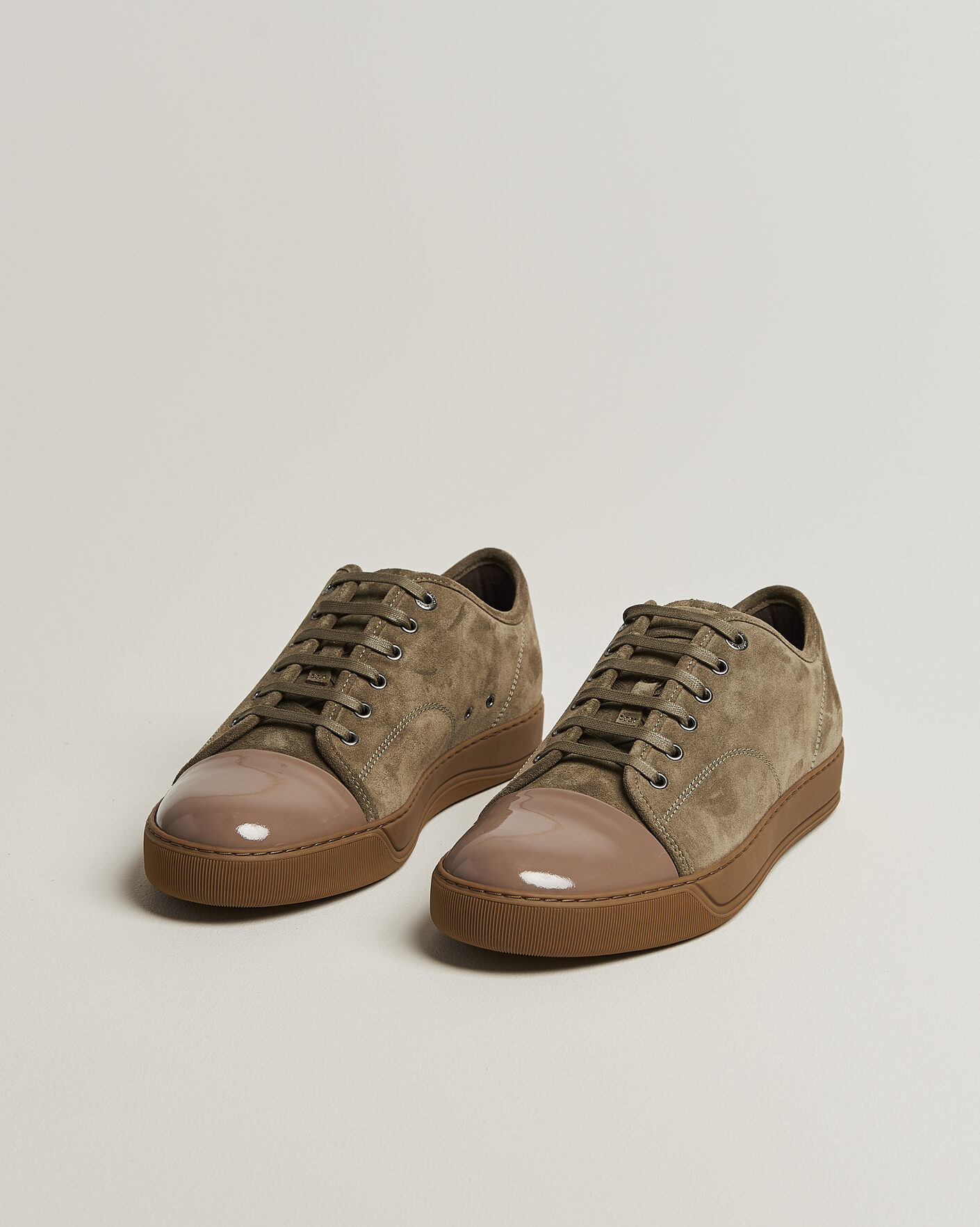 Men | Sneakers | Lanvin | DBB1 Patent Cap Toe Sneakers Khaki