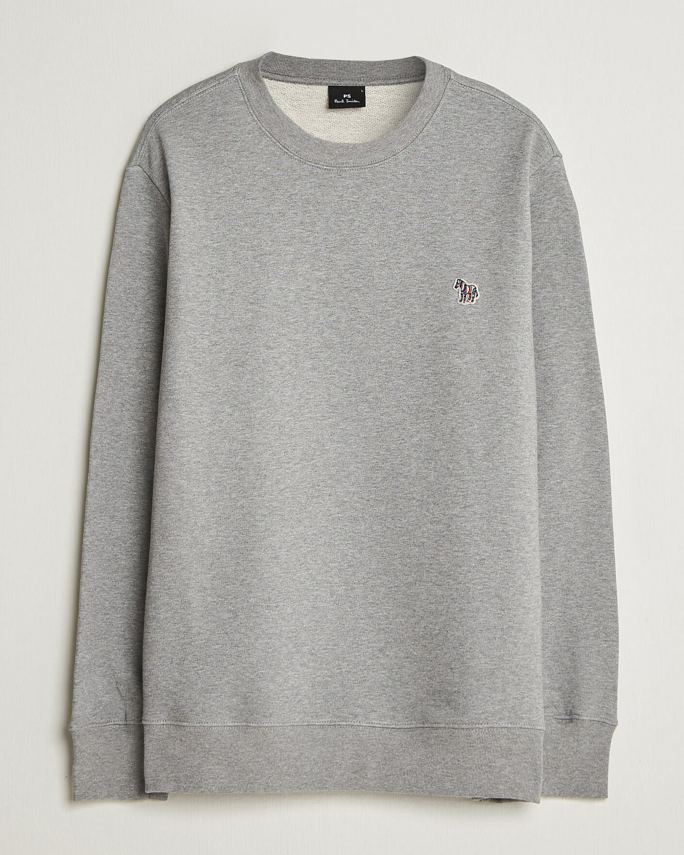 Men | Sweaters & Knitwear | PS Paul Smith | Zebra Organic Cotton Sweatshirt Grey Melange