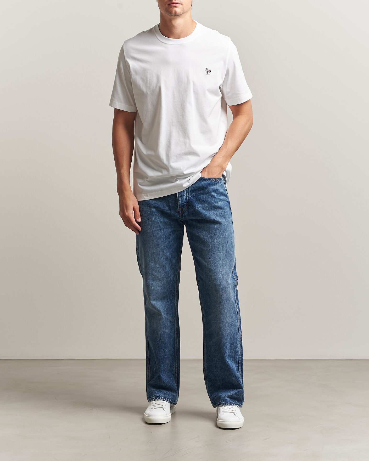 Men | T-Shirts | PS Paul Smith | Organic Cotton Zebra T-Shirt White