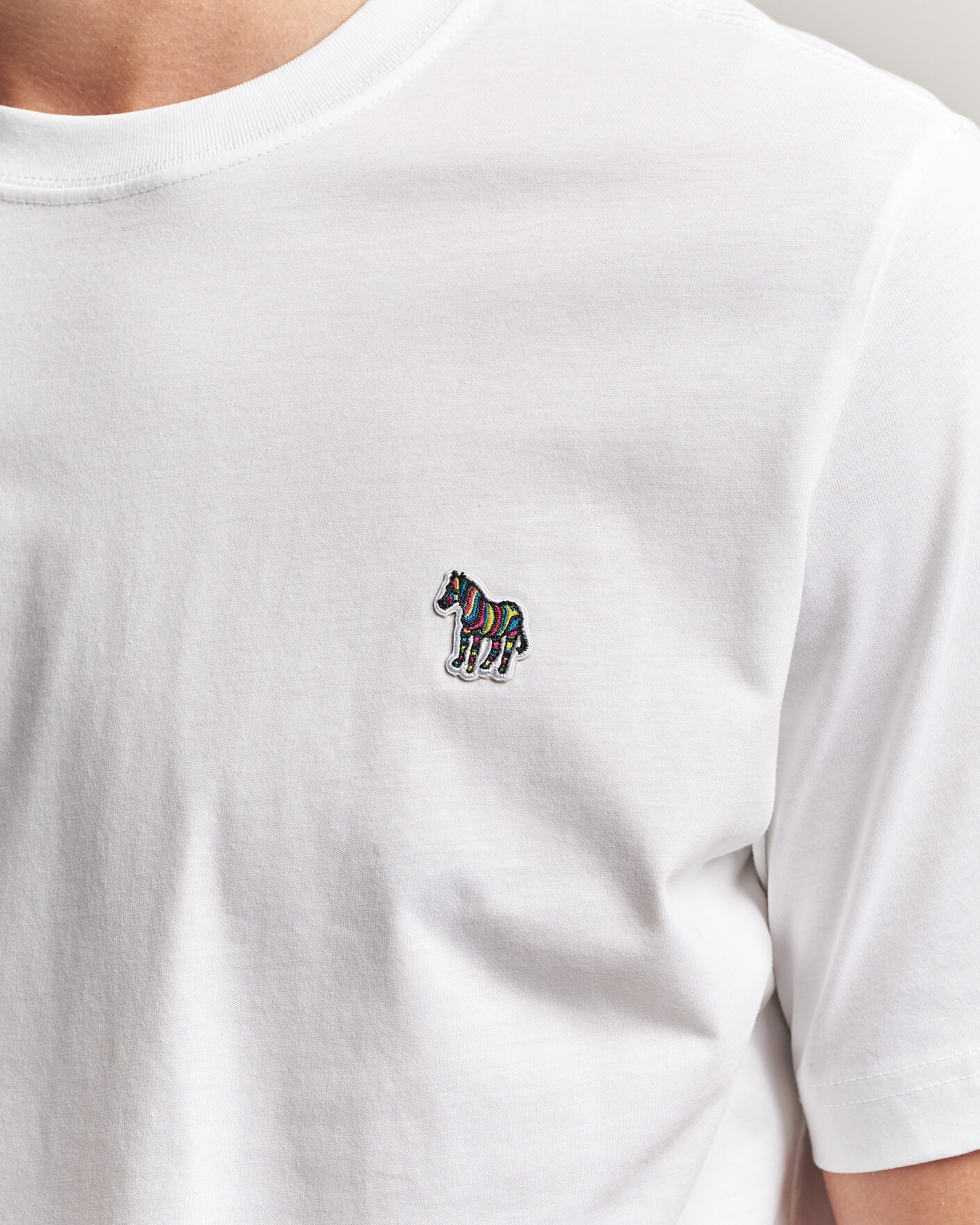 Men | T-Shirts | PS Paul Smith | Organic Cotton Zebra T-Shirt White