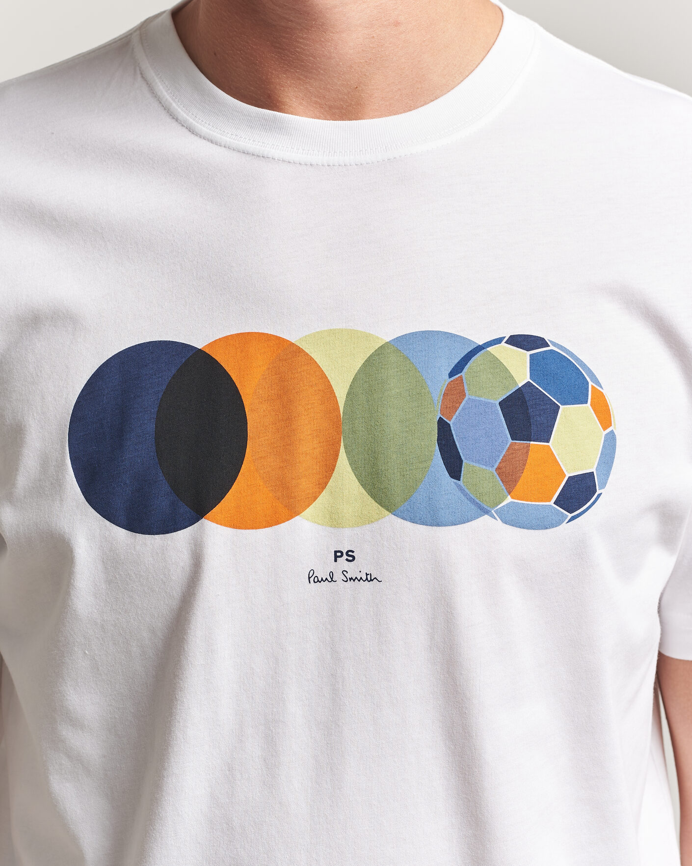 Men | T-Shirts | PS Paul Smith | Footbal Crew Neck T-Shirt White