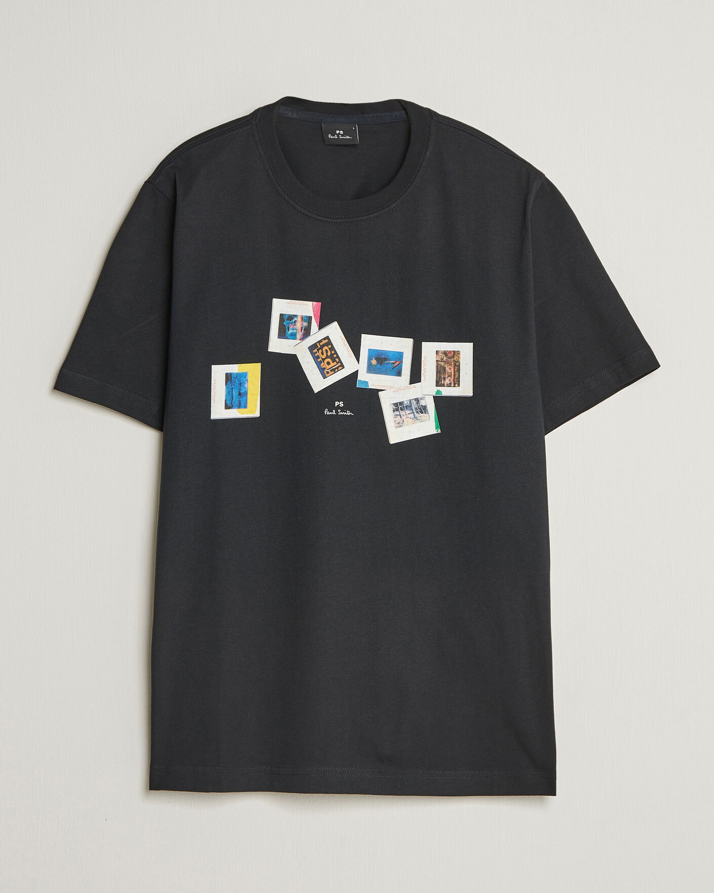 Men | T-Shirts | PS Paul Smith | Slides Crew Neck T-Shirt Black