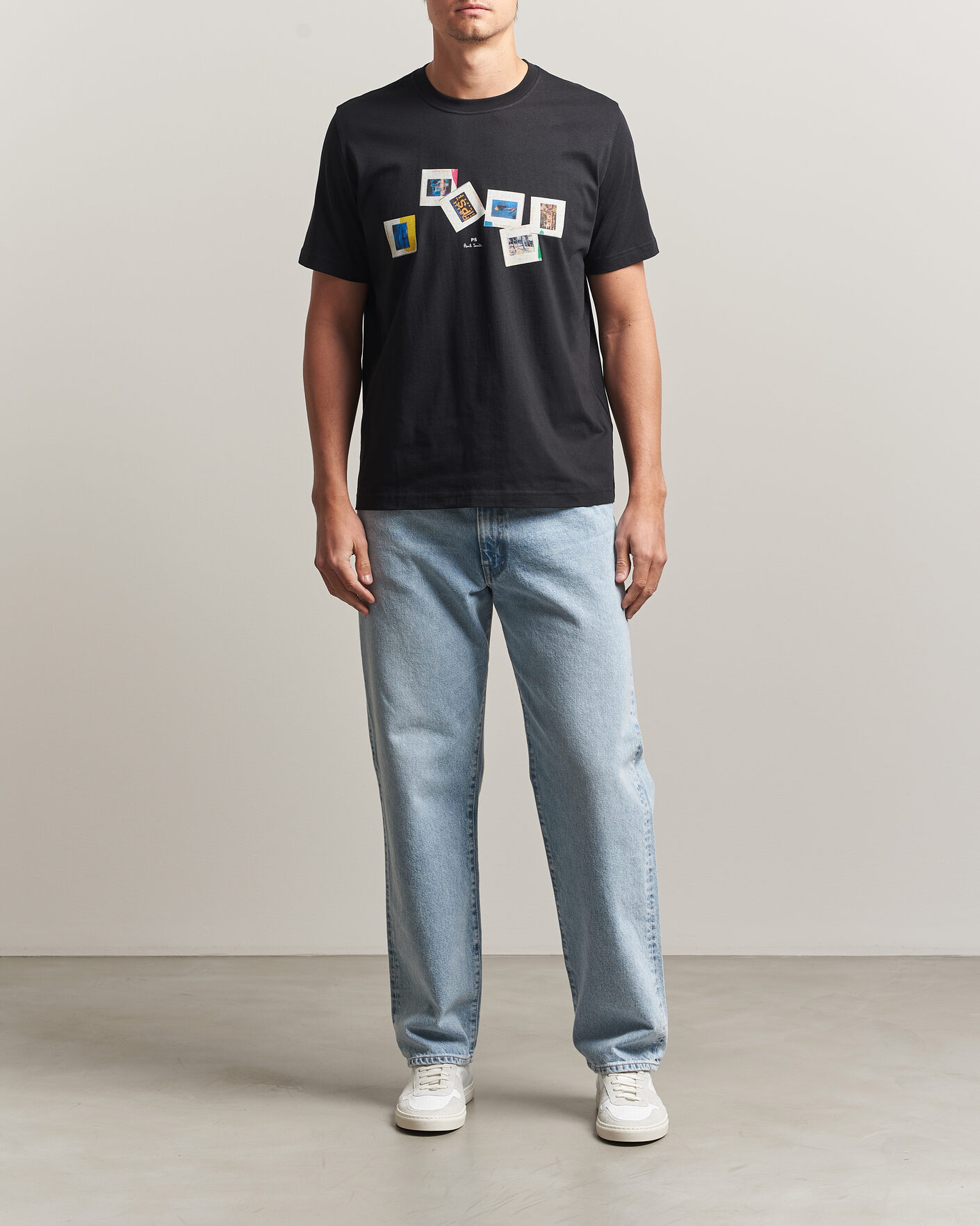 Men | T-Shirts | PS Paul Smith | Slides Crew Neck T-Shirt Black