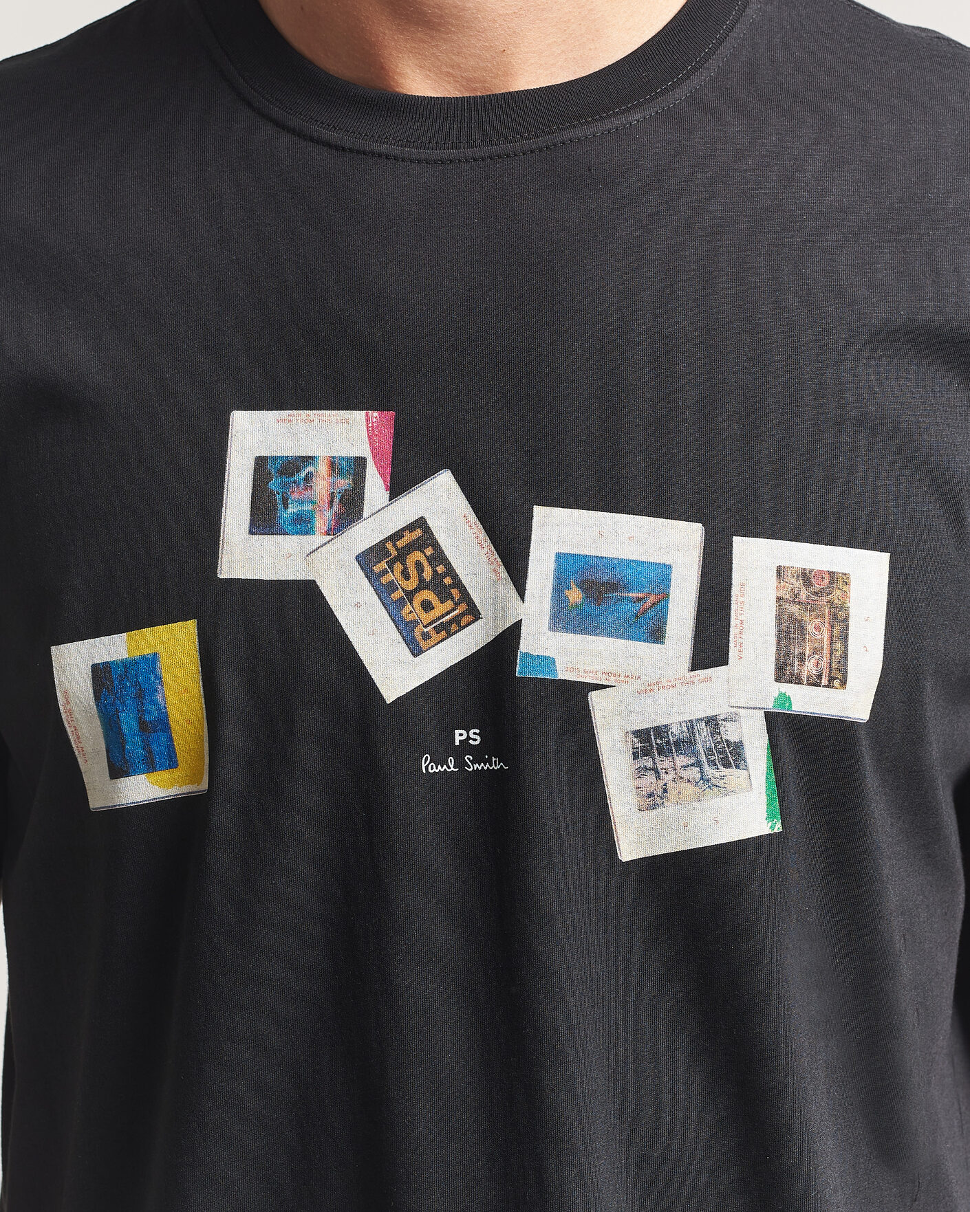 Men | T-Shirts | PS Paul Smith | Slides Crew Neck T-Shirt Black