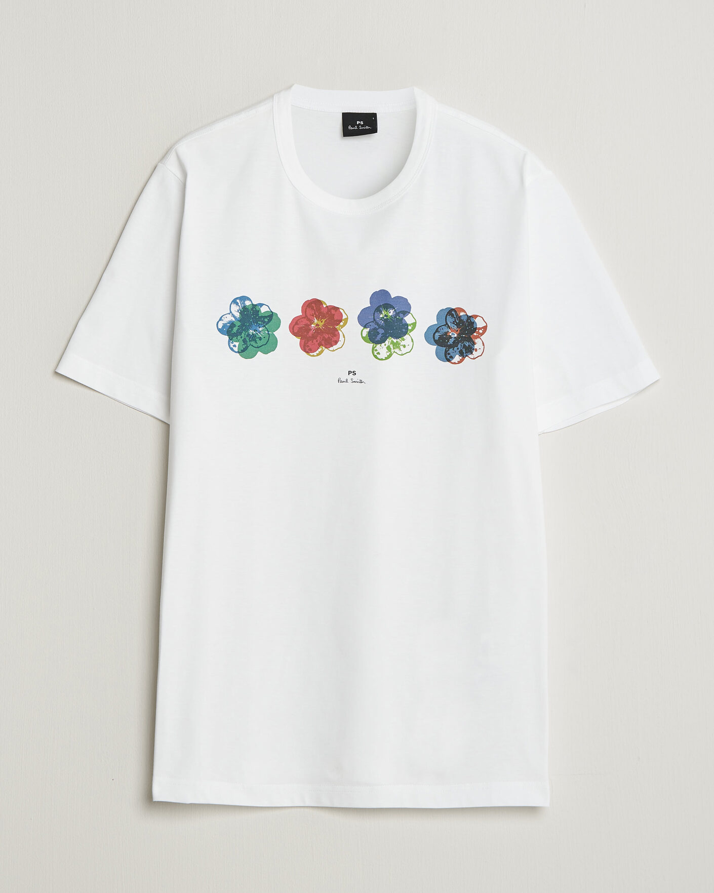 Men | T-Shirts | PS Paul Smith | Flower Crew Neck T-Shirt White