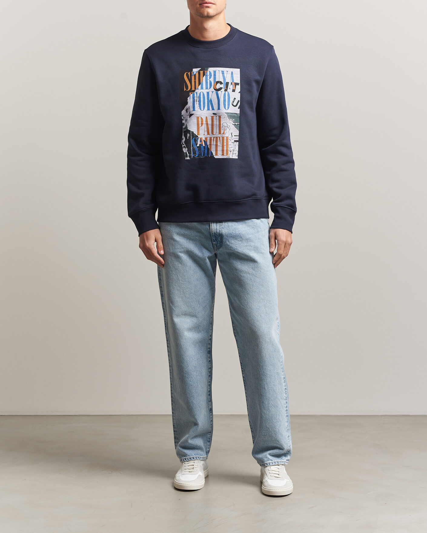 Men | Sweaters & Knitwear | PS Paul Smith | Shibuya Tokyo Crew Neck Sweatshirt Navy