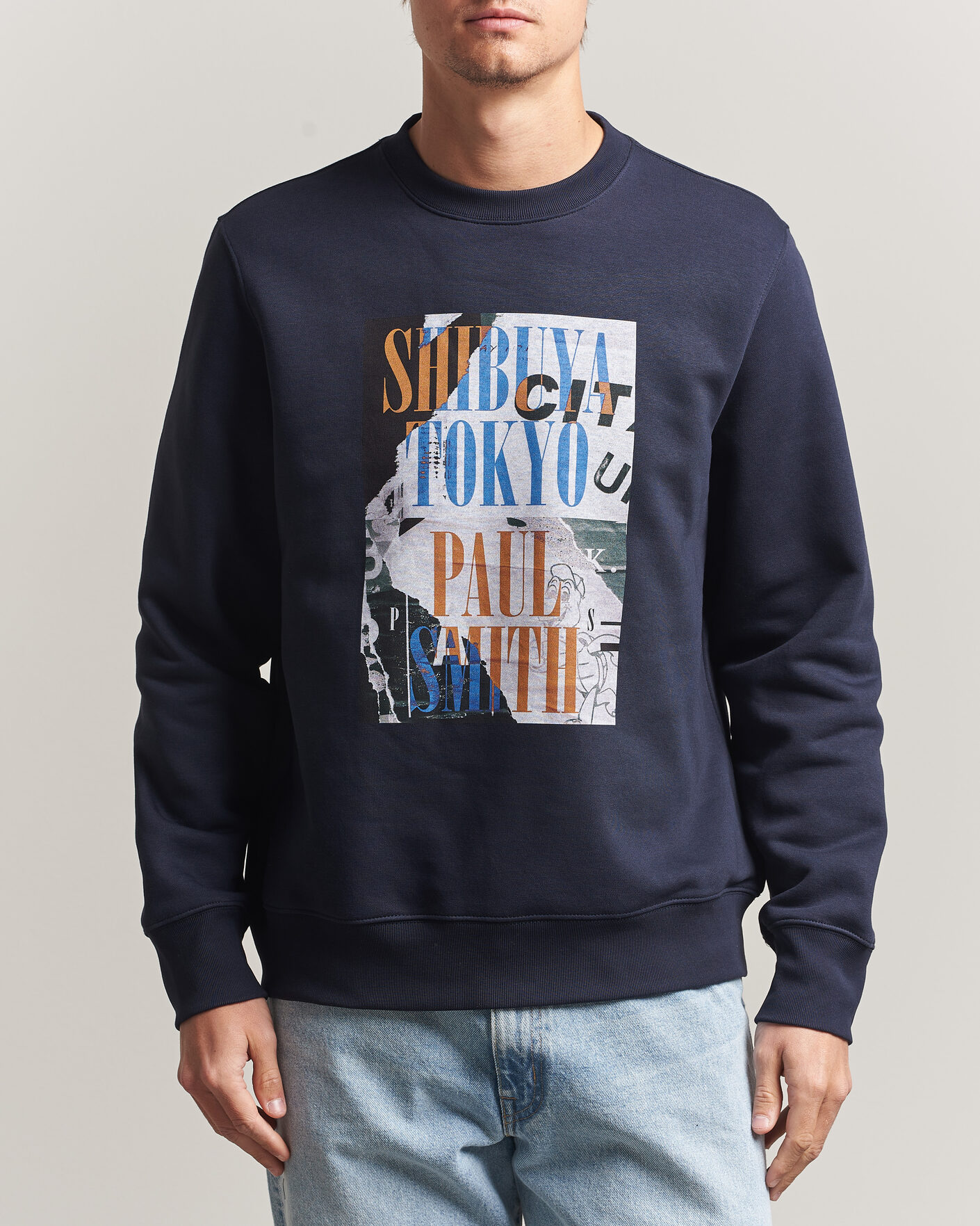 Men | Sweaters & Knitwear | PS Paul Smith | Shibuya Tokya Crew Neck Sweatshirt Navy