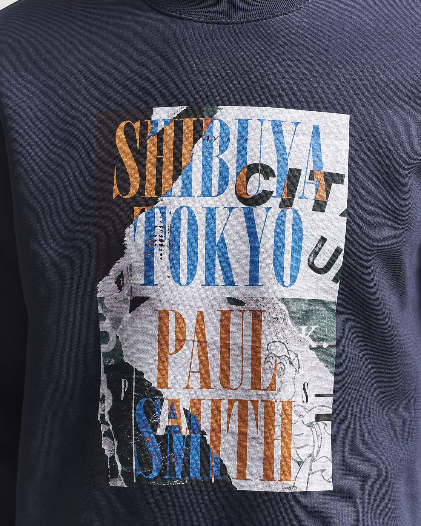 Men | Sweaters & Knitwear | PS Paul Smith | Shibuya Tokyo Crew Neck Sweatshirt Navy