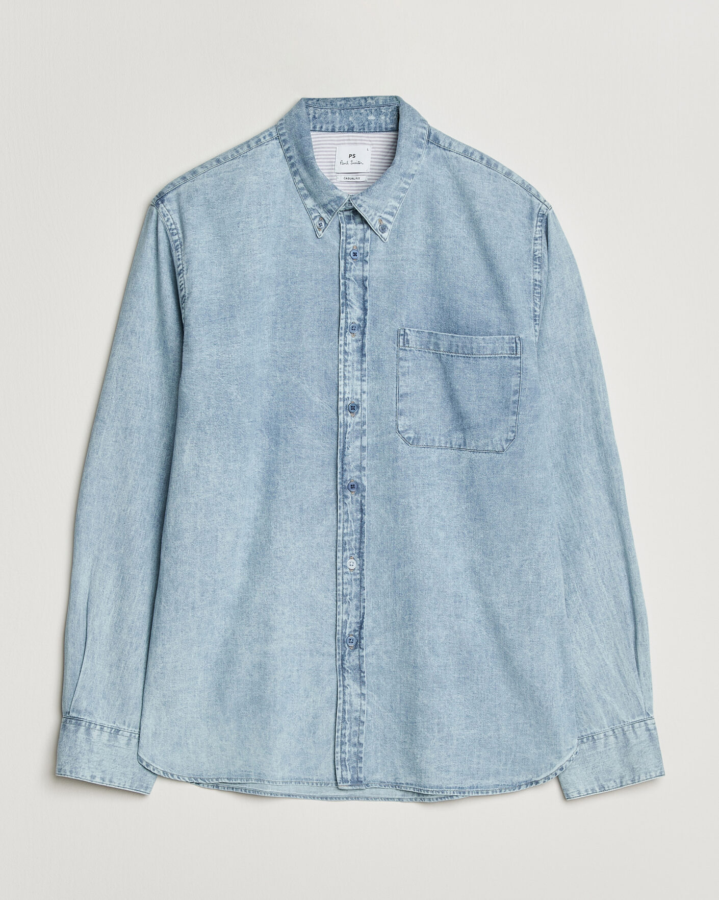 Men | Shirts | PS Paul Smith | Casual Fit Denim Shirt Light Blue