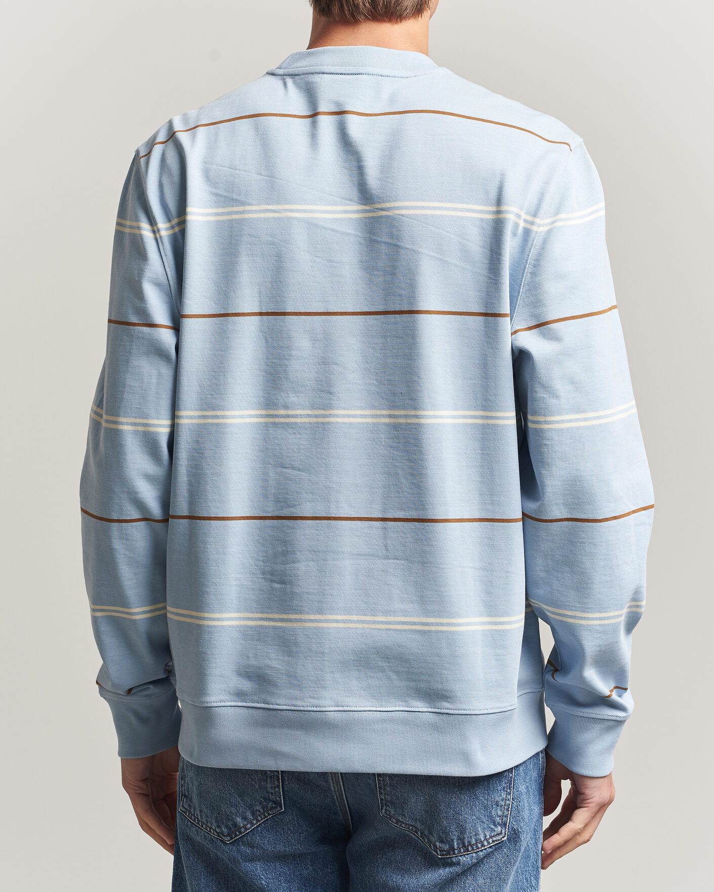 Men | Sweaters & Knitwear | PS Paul Smith | Cotton Striped Sweater Light Blue