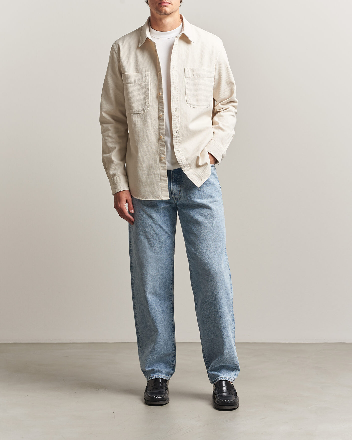 Men | Shirts | PS Paul Smith | Casual Fit Cotton Overshirt Off White