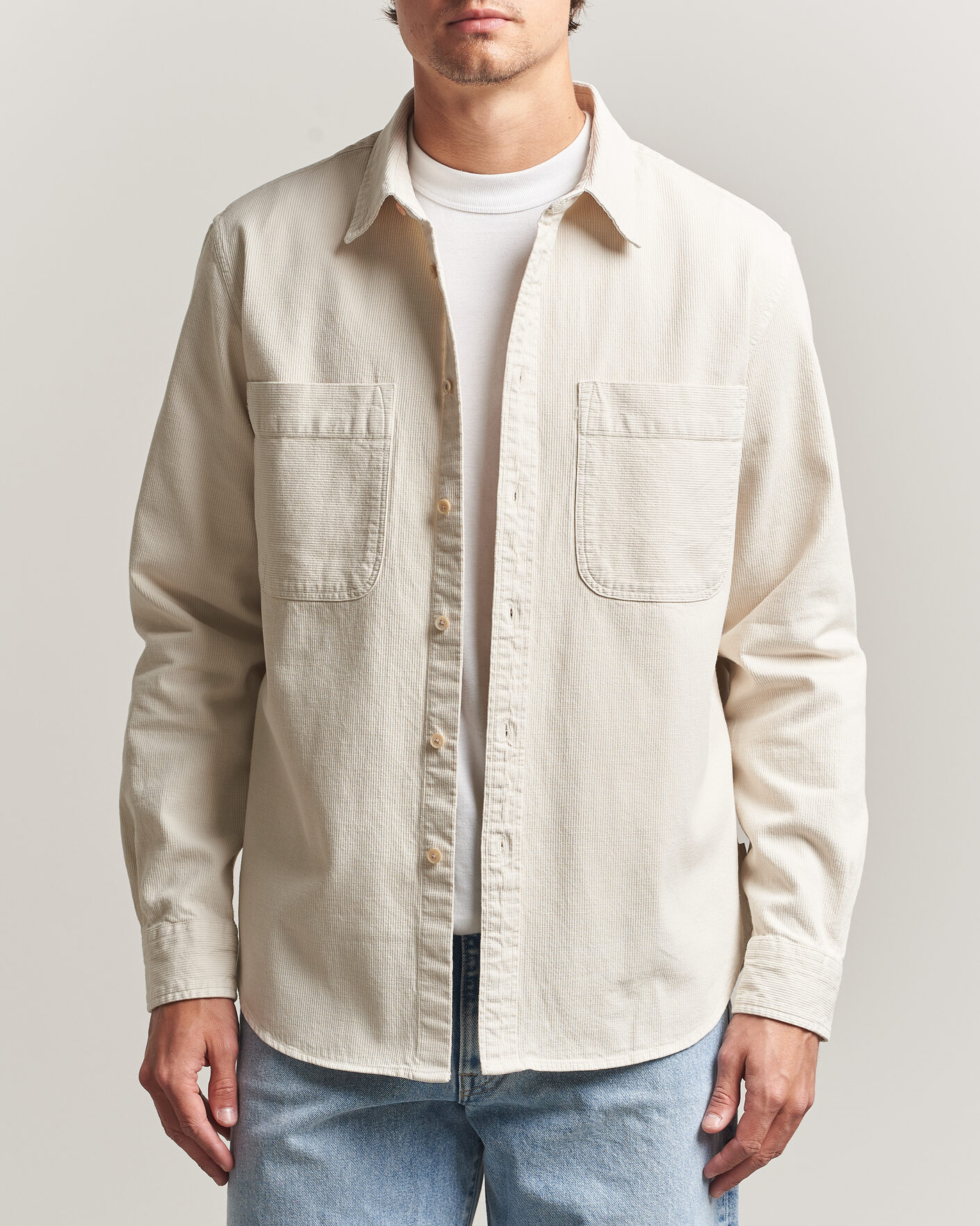 Men | Shirts | PS Paul Smith | Casual Fit Cotton Overshirt Off White