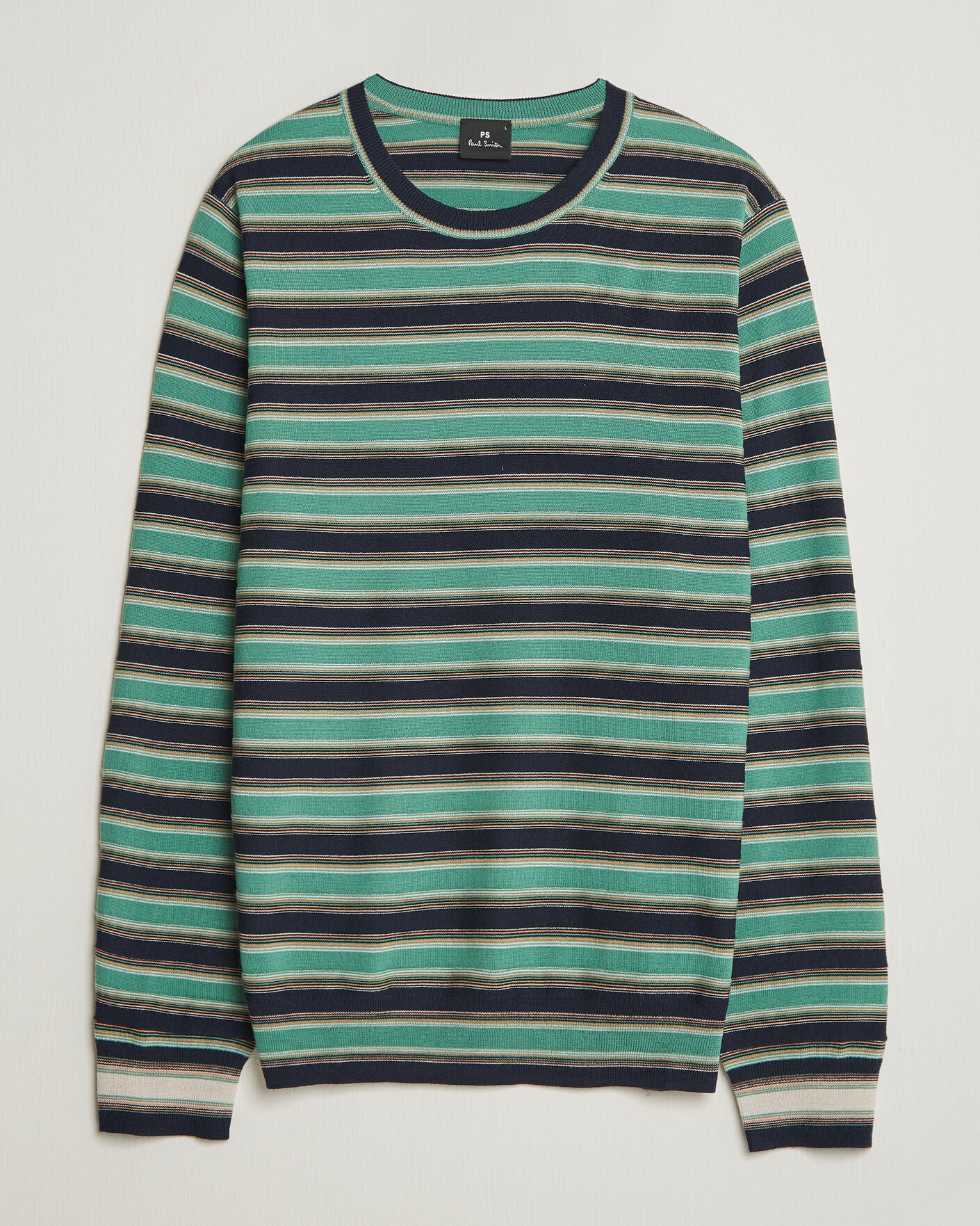 Men | Sweaters & Knitwear | PS Paul Smith | Merino Wool Knitted Striped Sweater Green