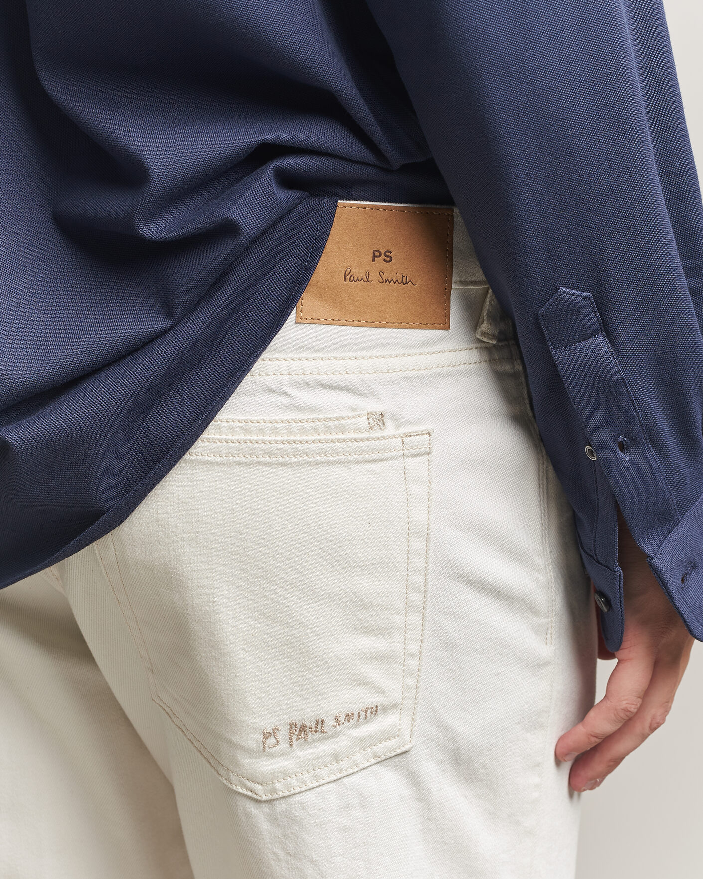 Men | Jeans | PS Paul Smith | Relaxed Tapered Fit Jeans Off White
