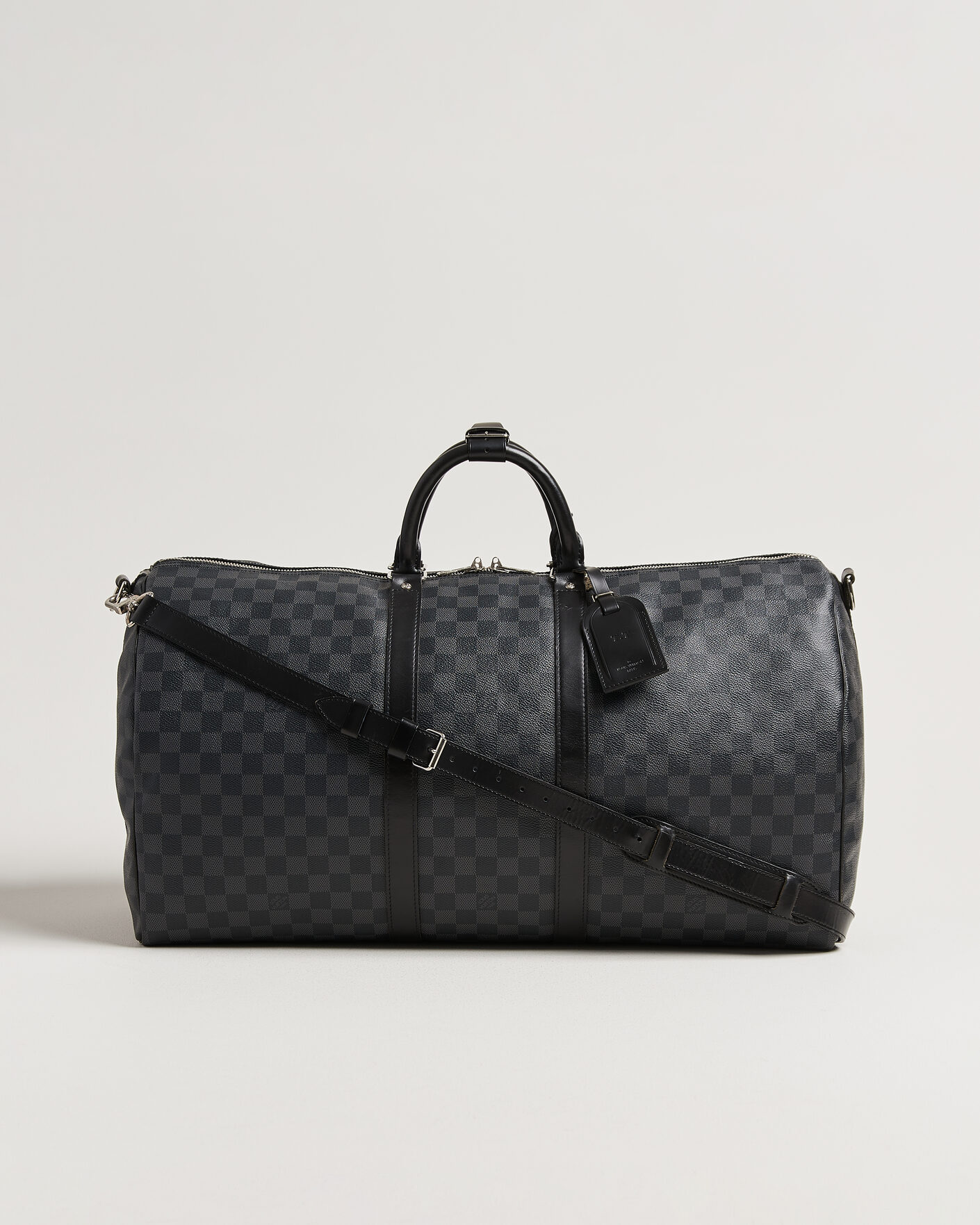 Men | Pre-Owned & Vintage Bags | Louis Vuitton Pre-Owned | Keepall 55 Bandouliére Damier Graphite