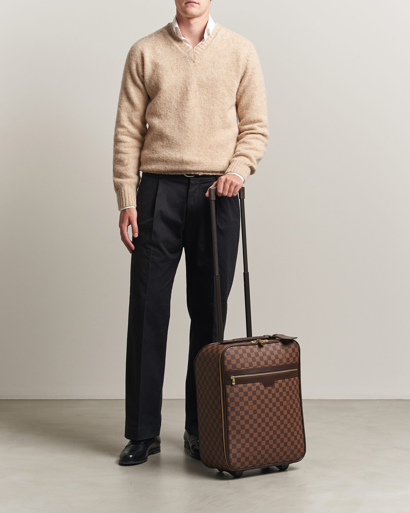 Men | Pre-Owned & Vintage Bags | Louis Vuitton Pre-Owned | Pegase 45 Trolley Case Damier Ebene