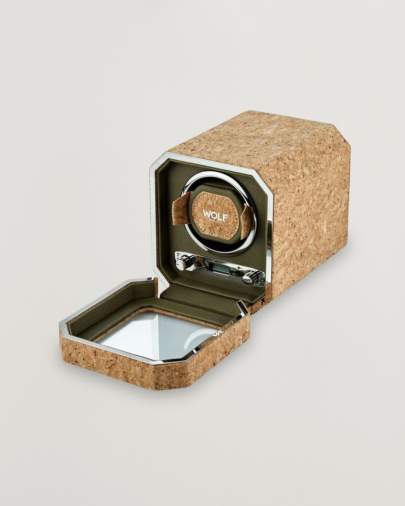Men | Watch & Jewellery Boxes | WOLF | Cortica Single Watch Winder Cork