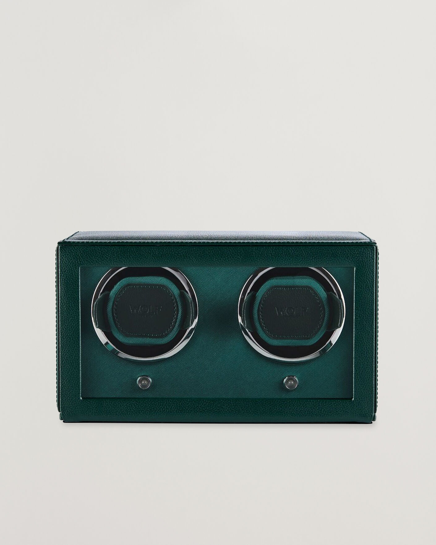 Men | Watch & Jewellery Boxes | WOLF | Cub Double Watch Winder With Cover Green