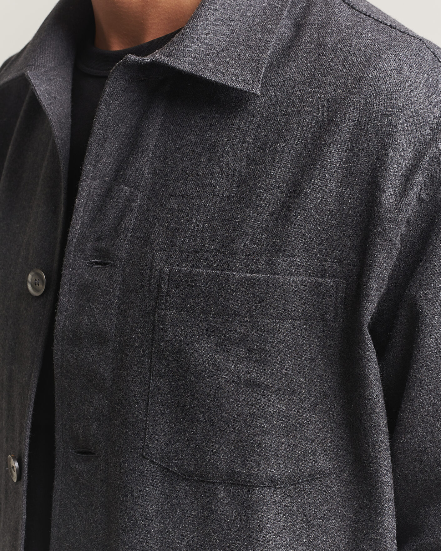 Men | Shirts | Brioni | Cotton/Cashmere Overshirt Grey Melange